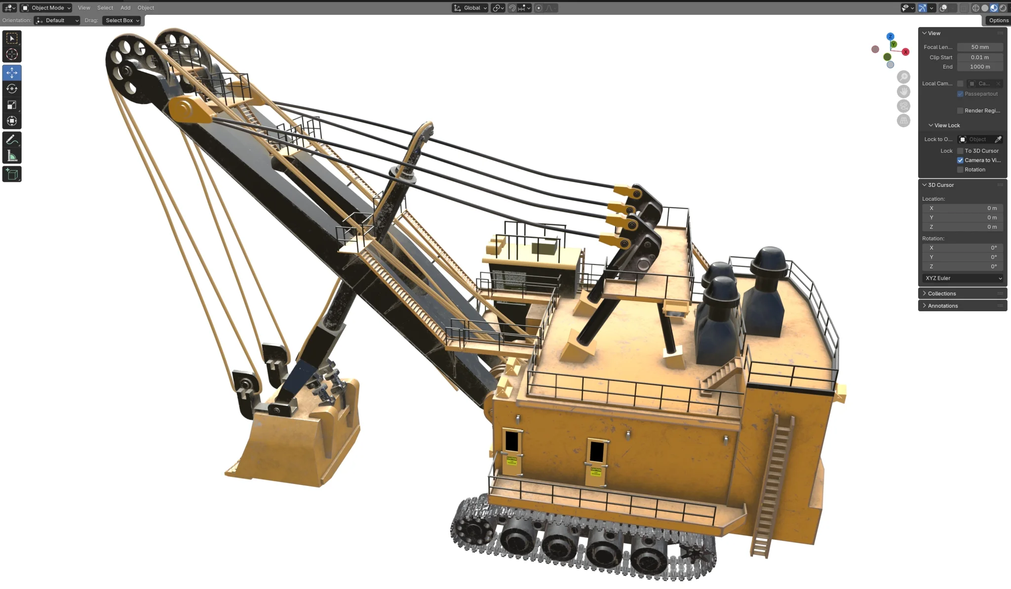 Electric Rope Shovels 7495 HD, 3D model preview 1