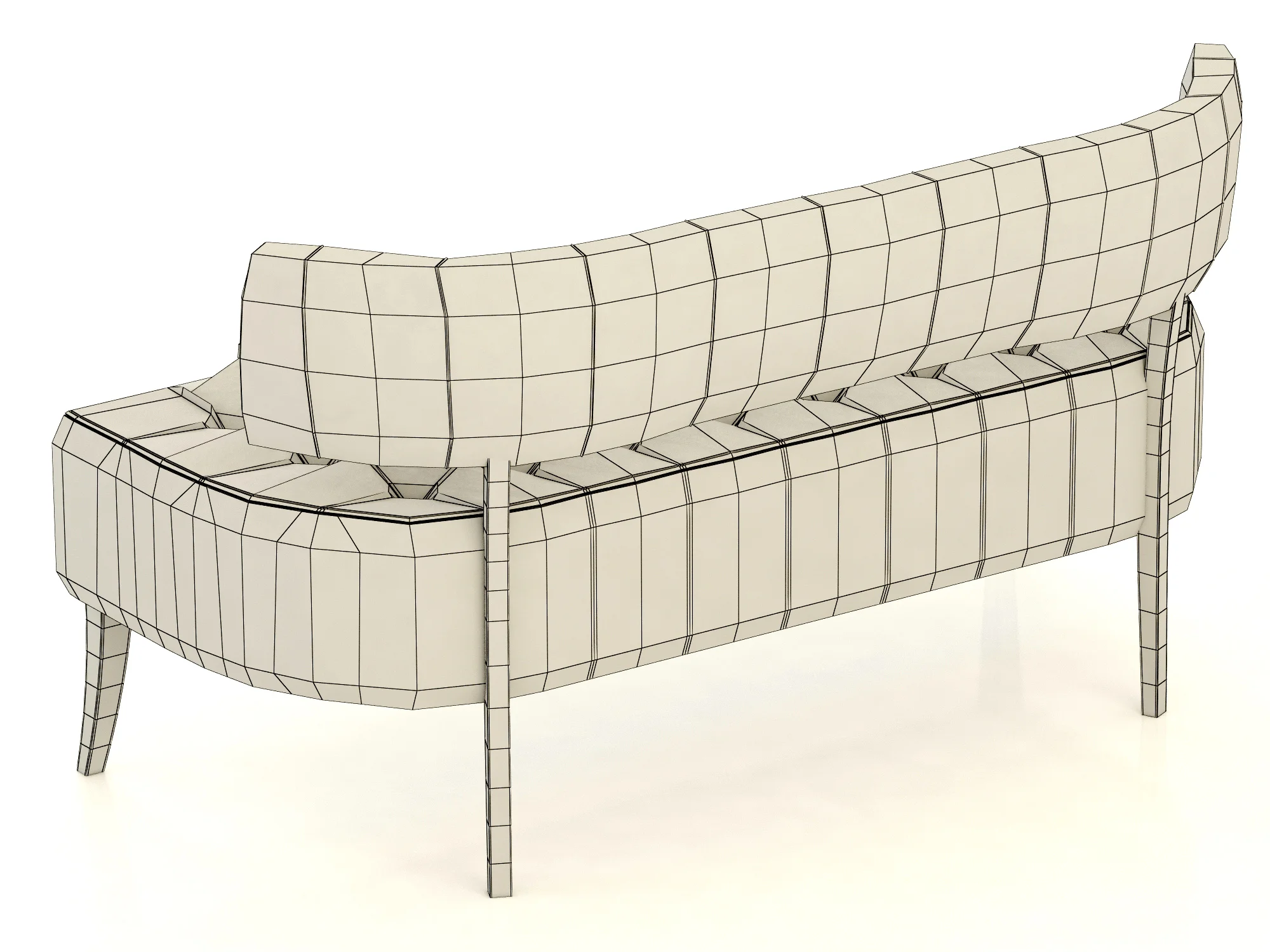 Brabbu ZULU Sofa — 3D model preview 11