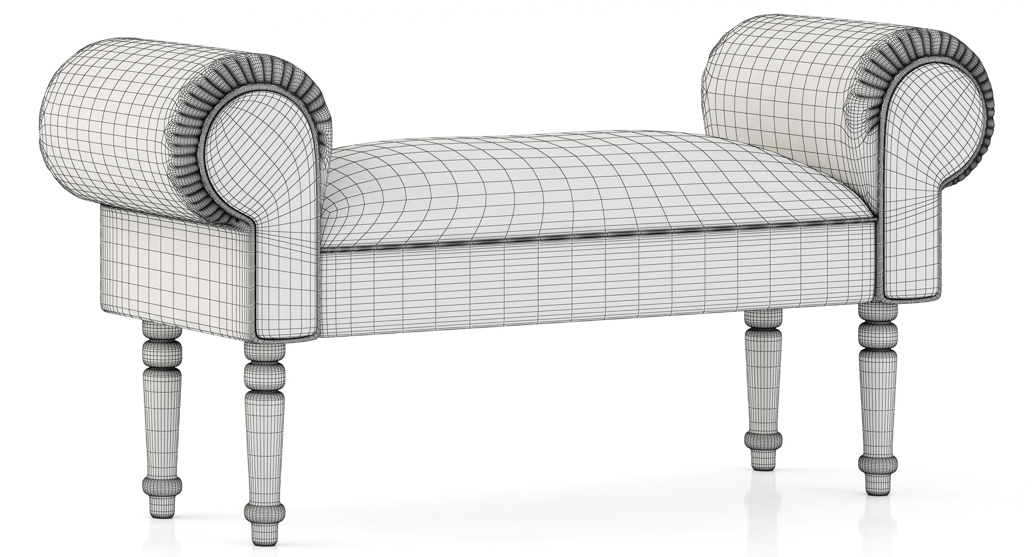 HPDECOR Keep Calm Ottoman — 3D model preview 3