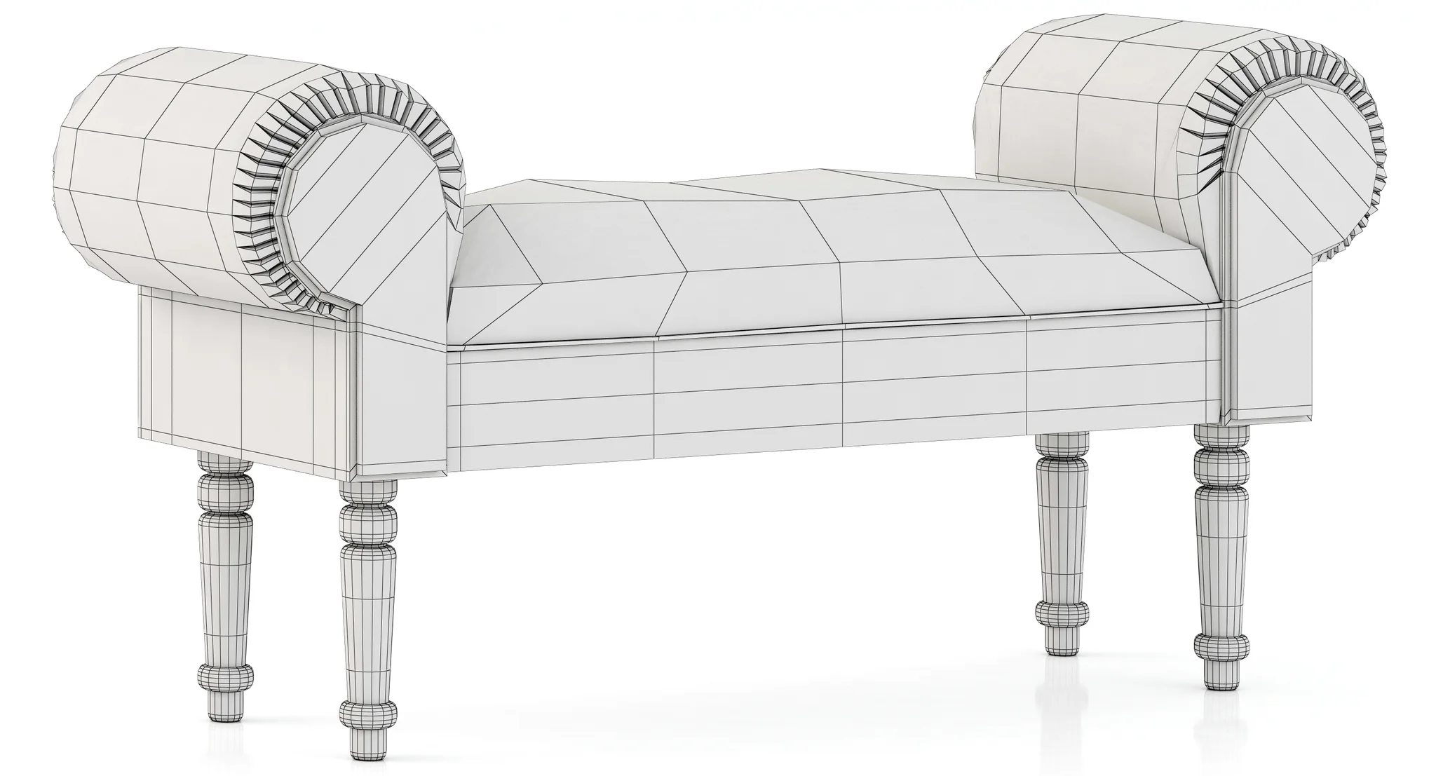 HPDECOR Keep Calm Ottoman — 3D model preview 4