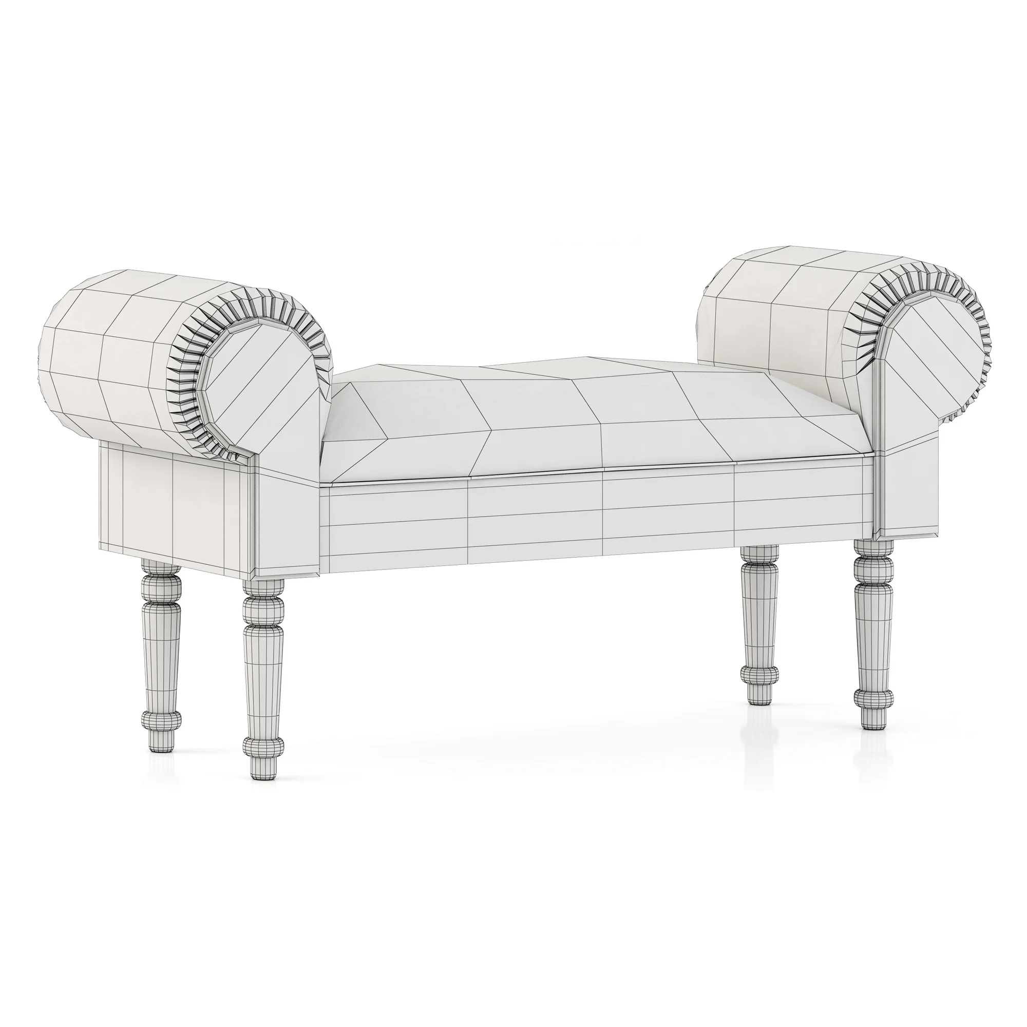 HPDECOR Keep Calm Ottoman — 3D model preview 5
