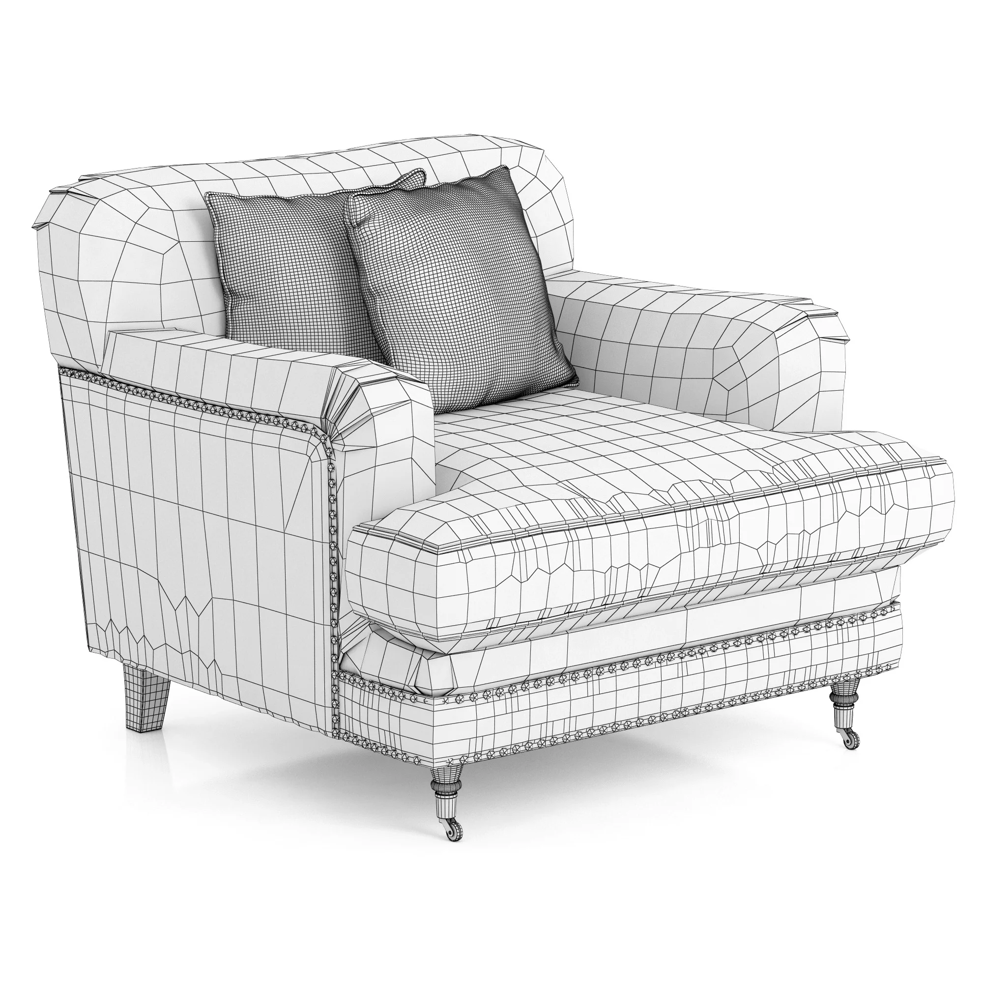 Dantone Home Bove Armchair — 3D model preview 11
