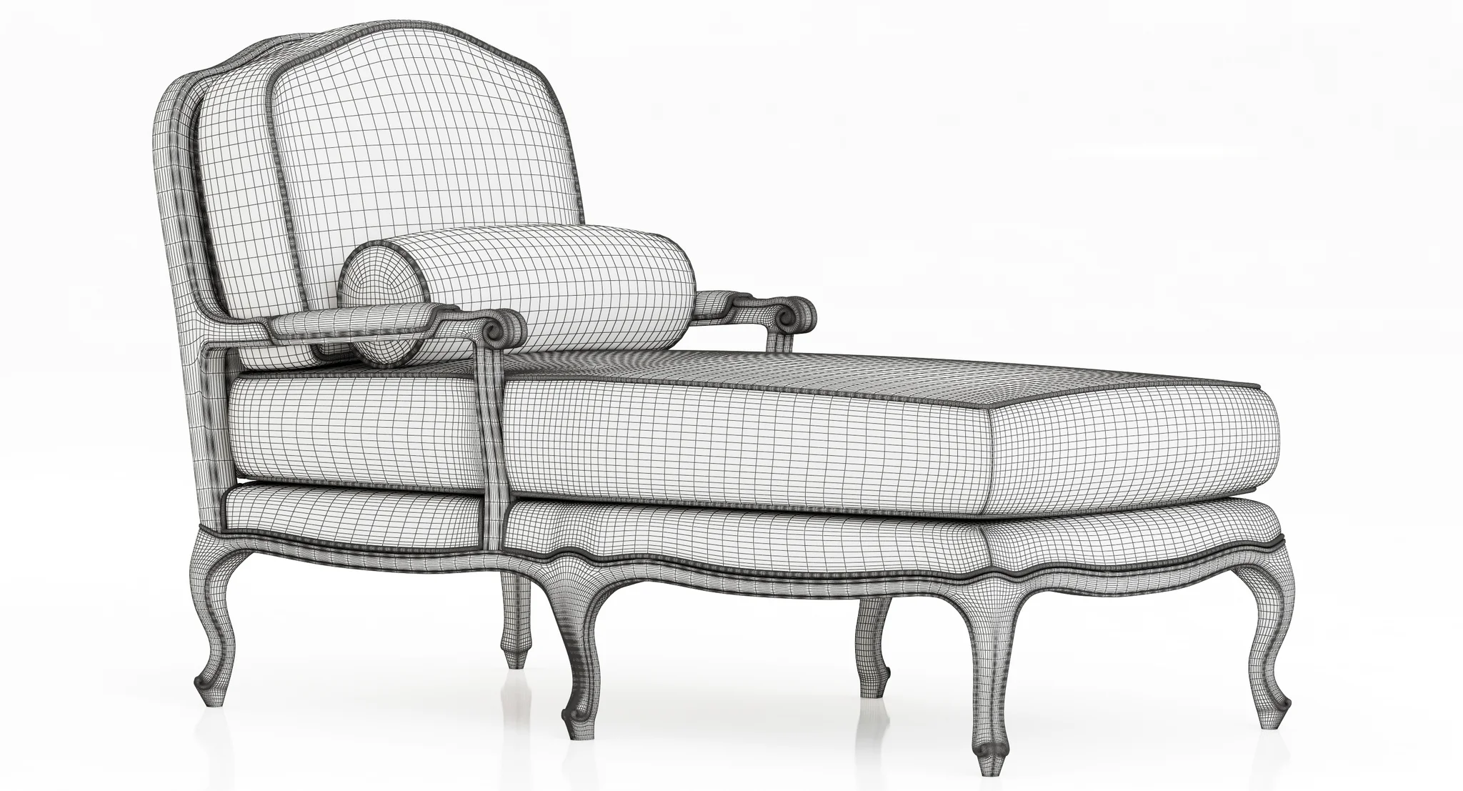 Restoration Hardware Toulouse Chaise — 3D model preview 10