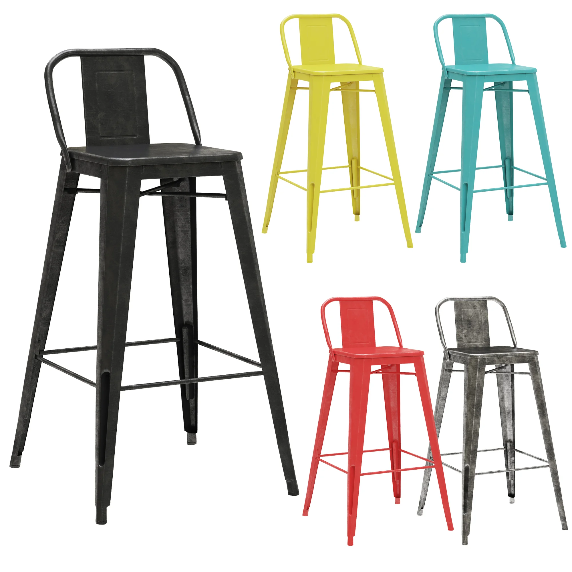 Deephouse TOLIX Barstool — 3D model preview 2