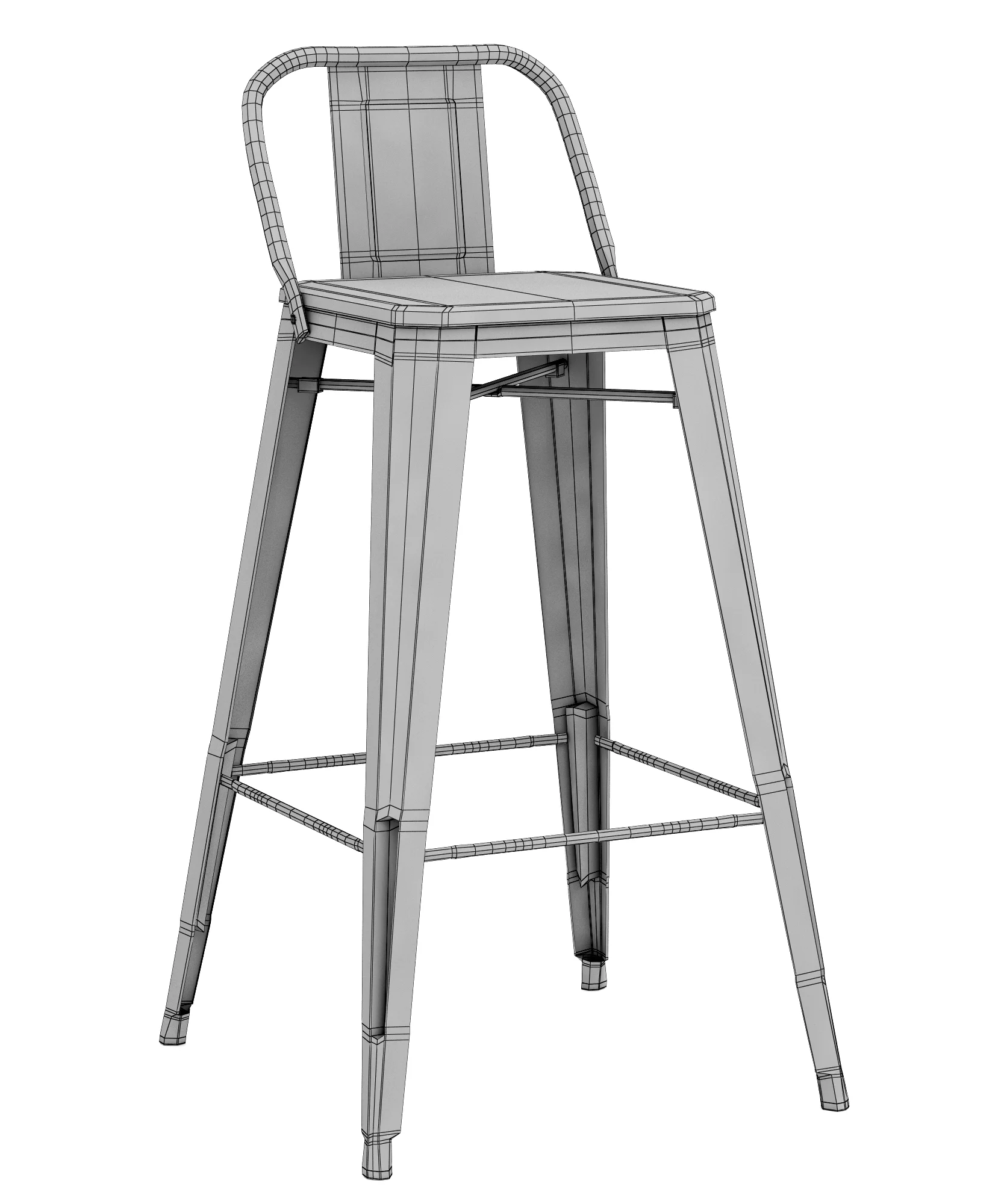 Deephouse TOLIX Barstool — 3D model preview 10