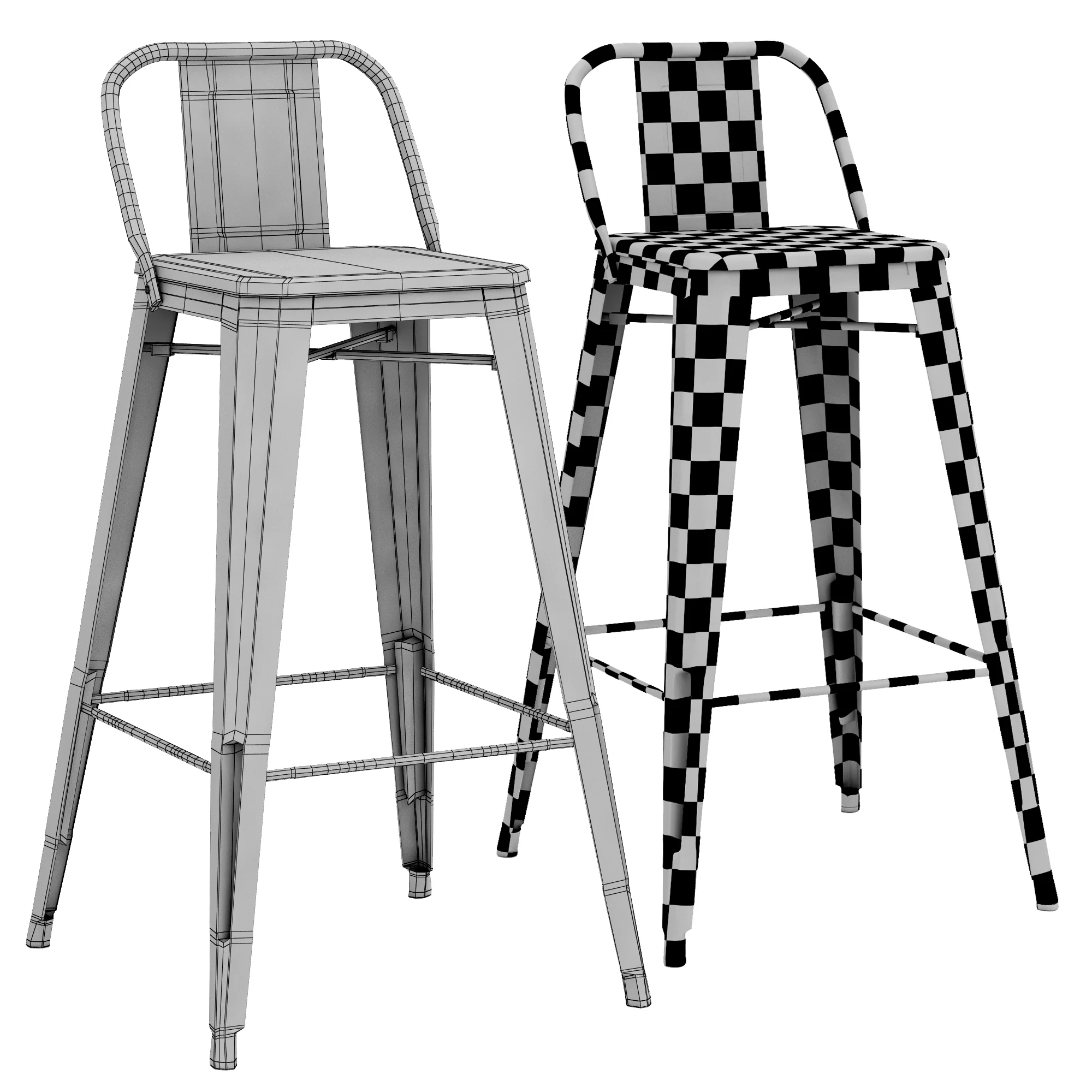 Deephouse TOLIX Barstool — 3D model preview 11