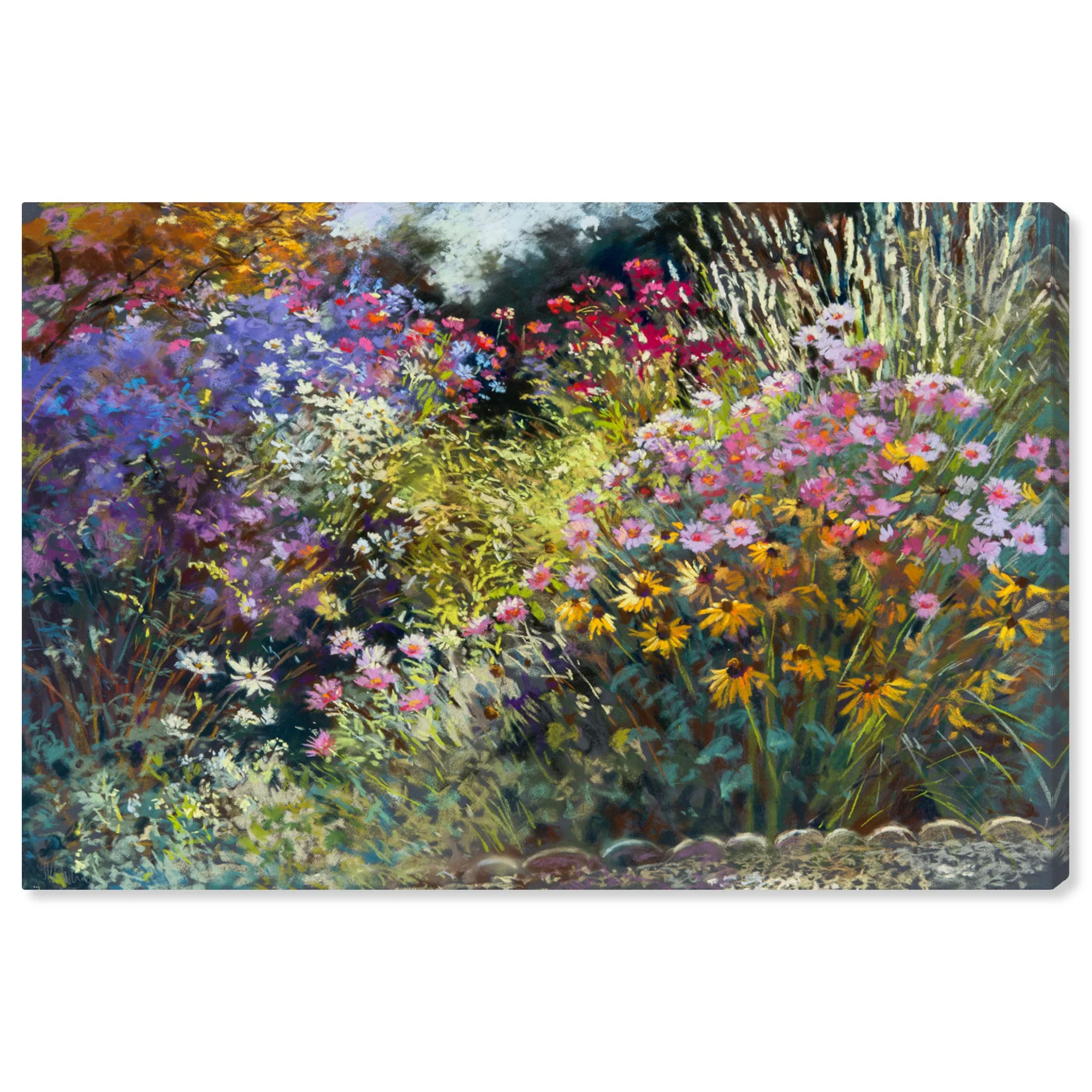 Impressionistic Floral Garden Canvas Wall Art