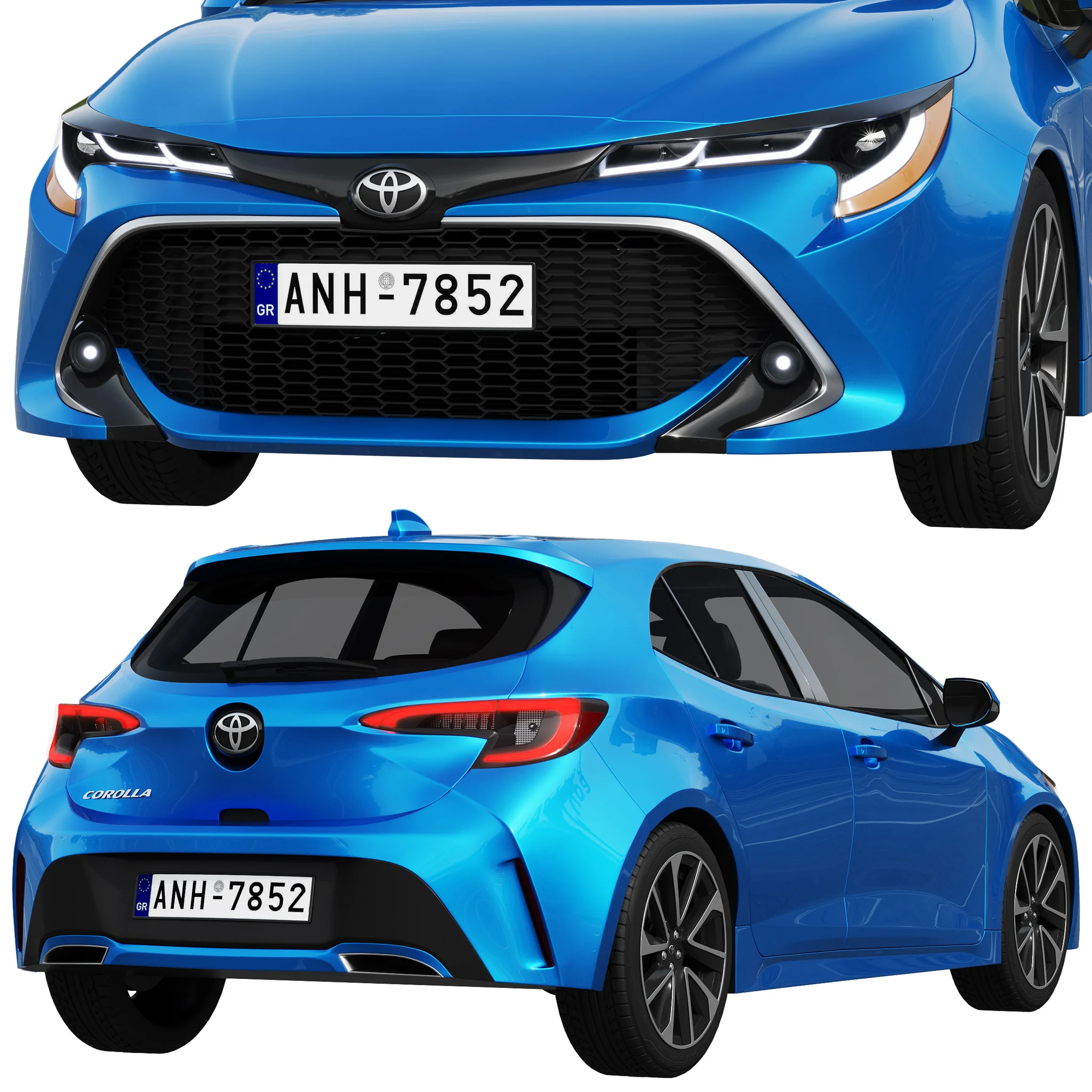 Toyota Corolla Hatchback, 3D model preview 3