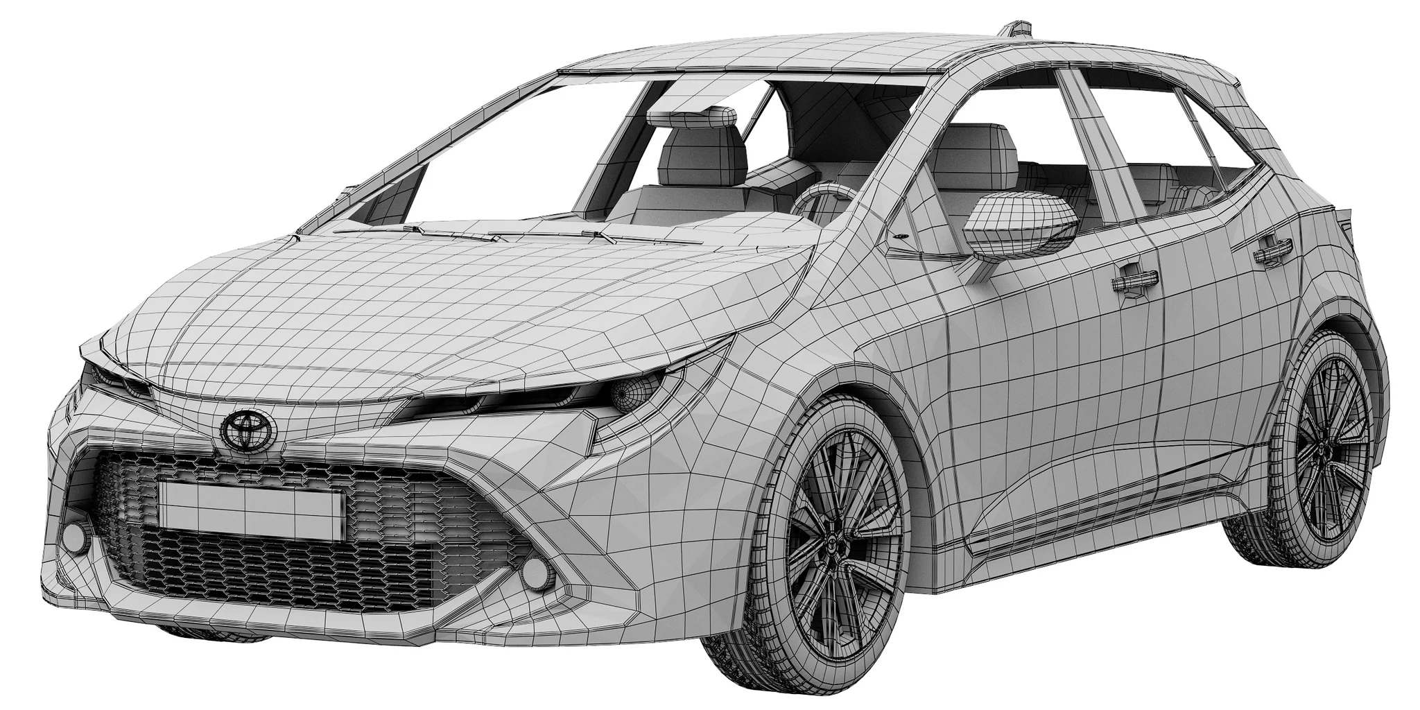 Toyota Corolla Hatchback, 3D model preview 12