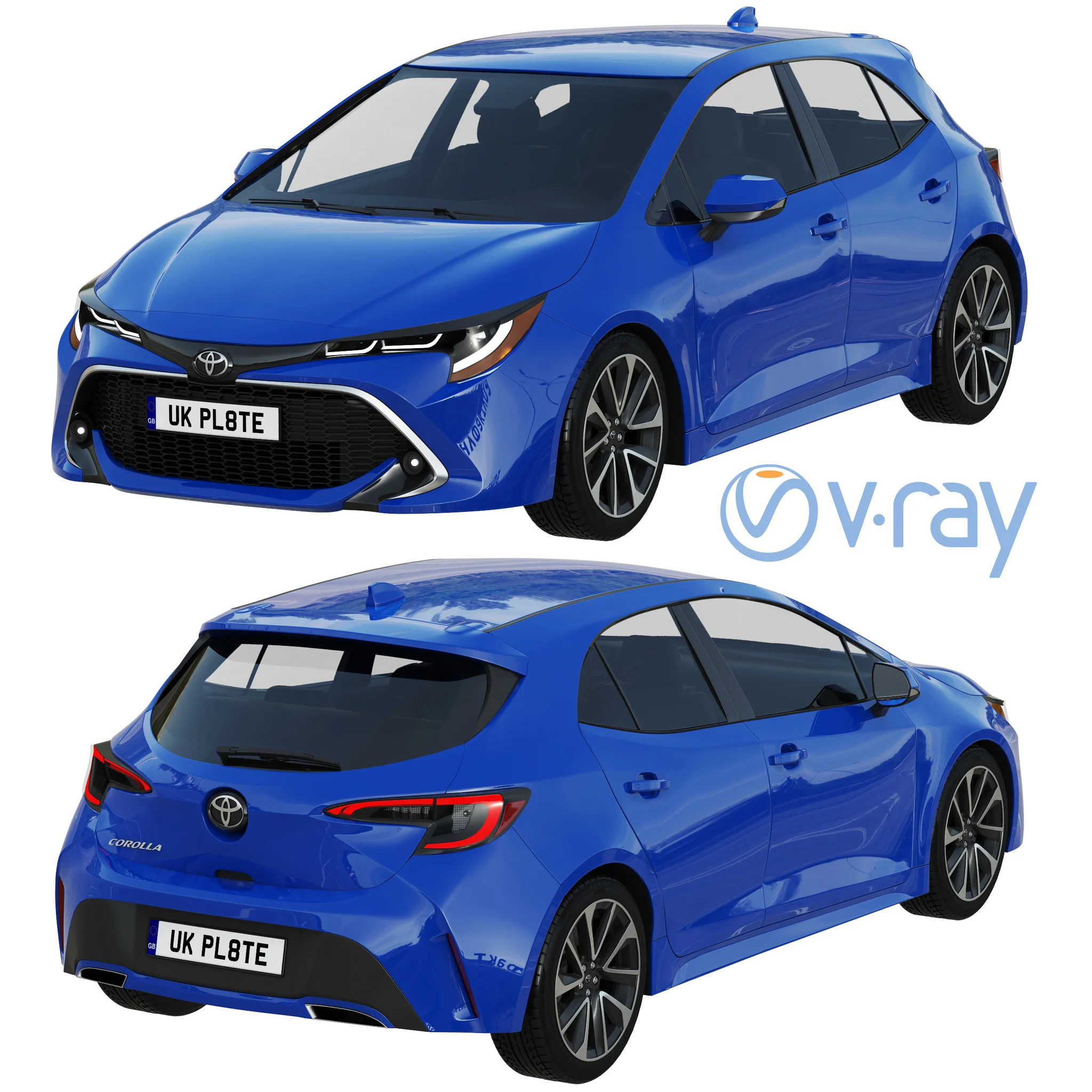 Toyota Corolla Hatchback, 3D model preview 14