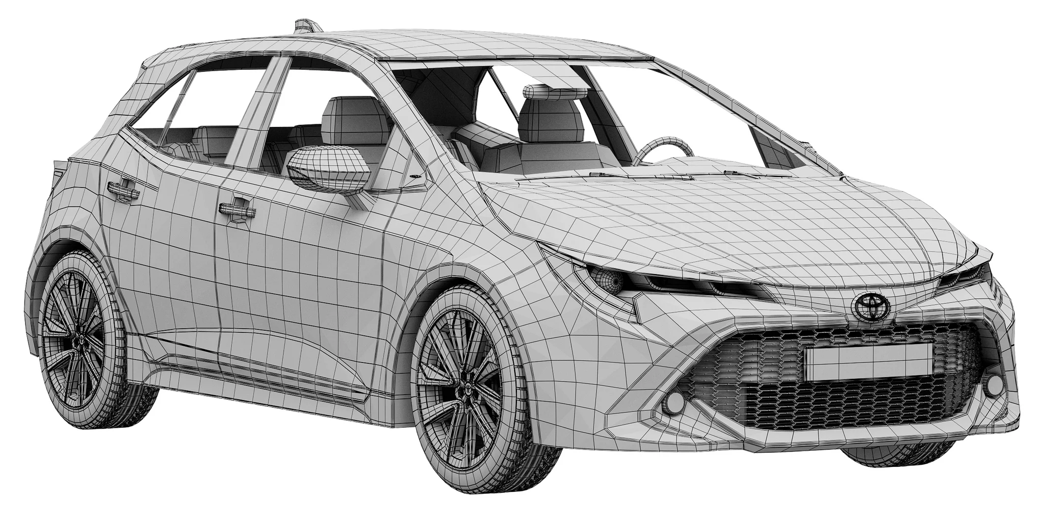 Toyota Corolla Hatchback, 3D model preview 17