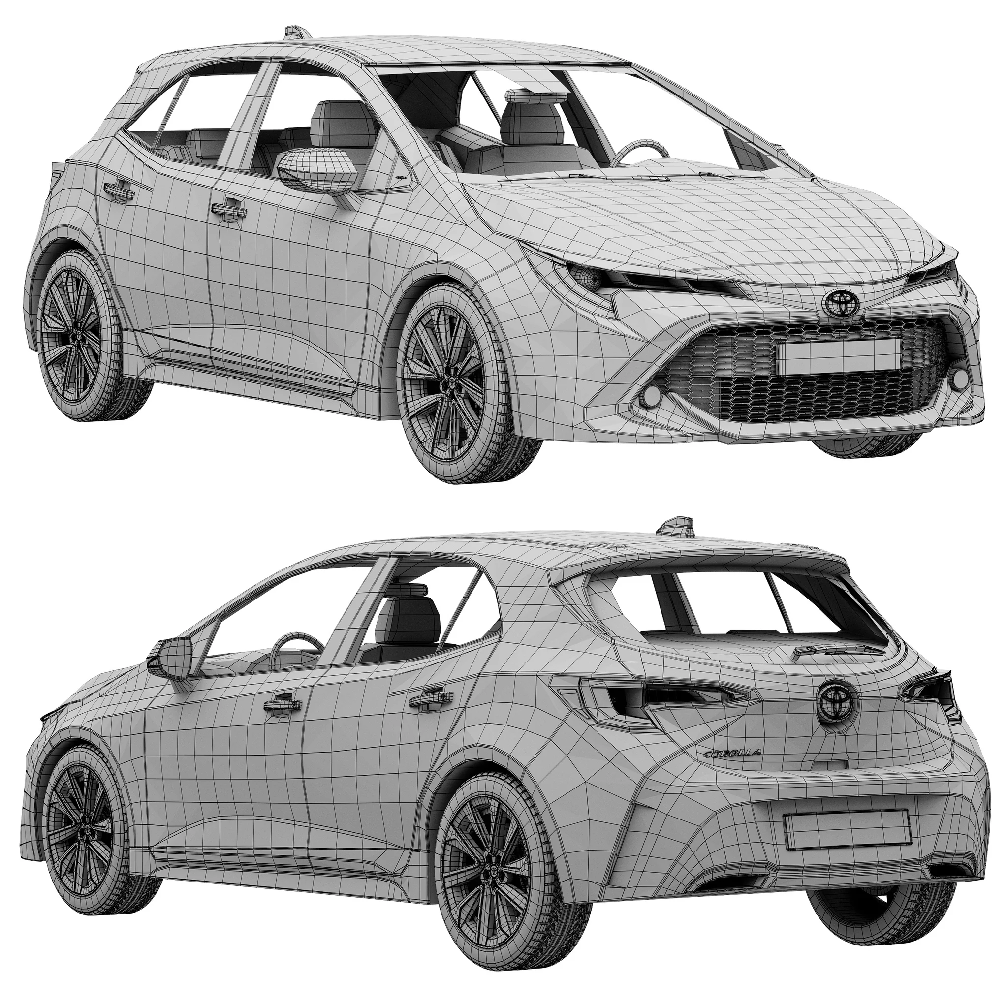 Toyota Corolla Hatchback, 3D model preview 18