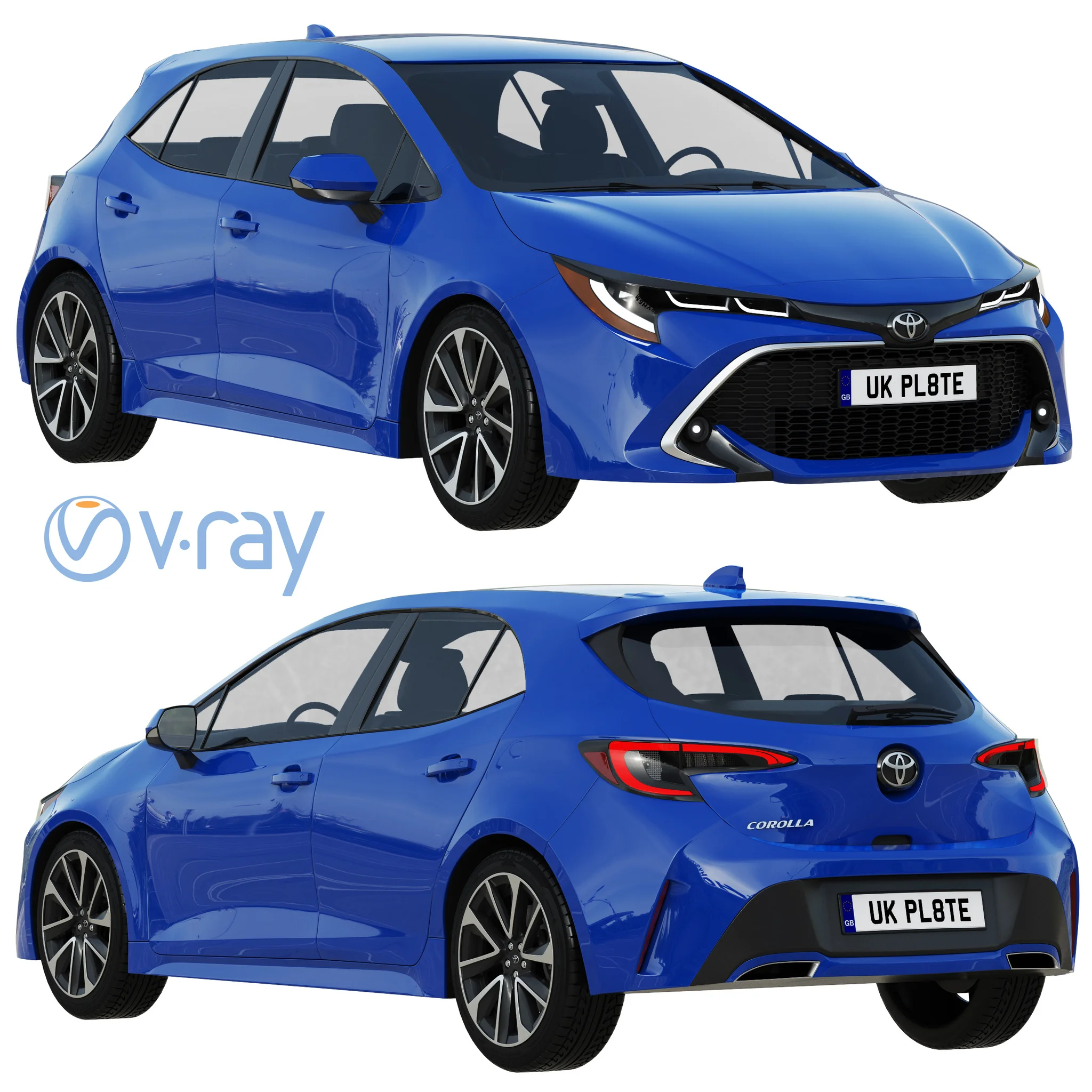 Toyota Corolla Hatchback, 3D model preview 20