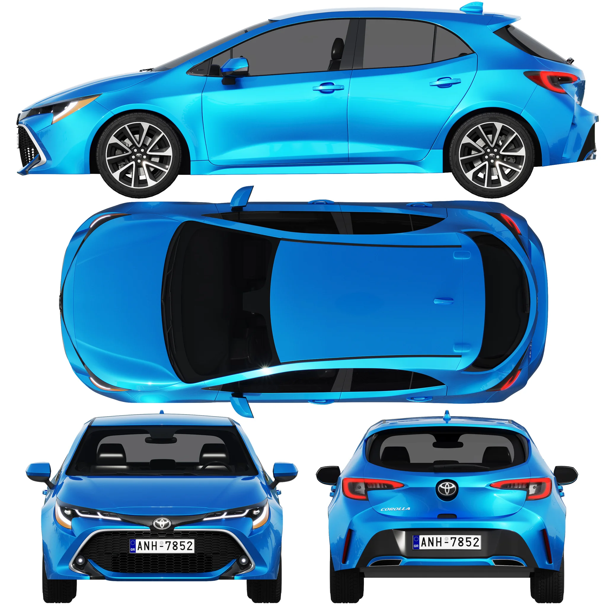 Toyota Corolla Hatchback, 3D model preview 28
