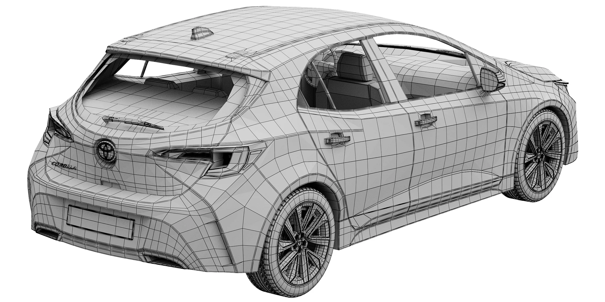 Toyota Corolla Hatchback, 3D model preview 36
