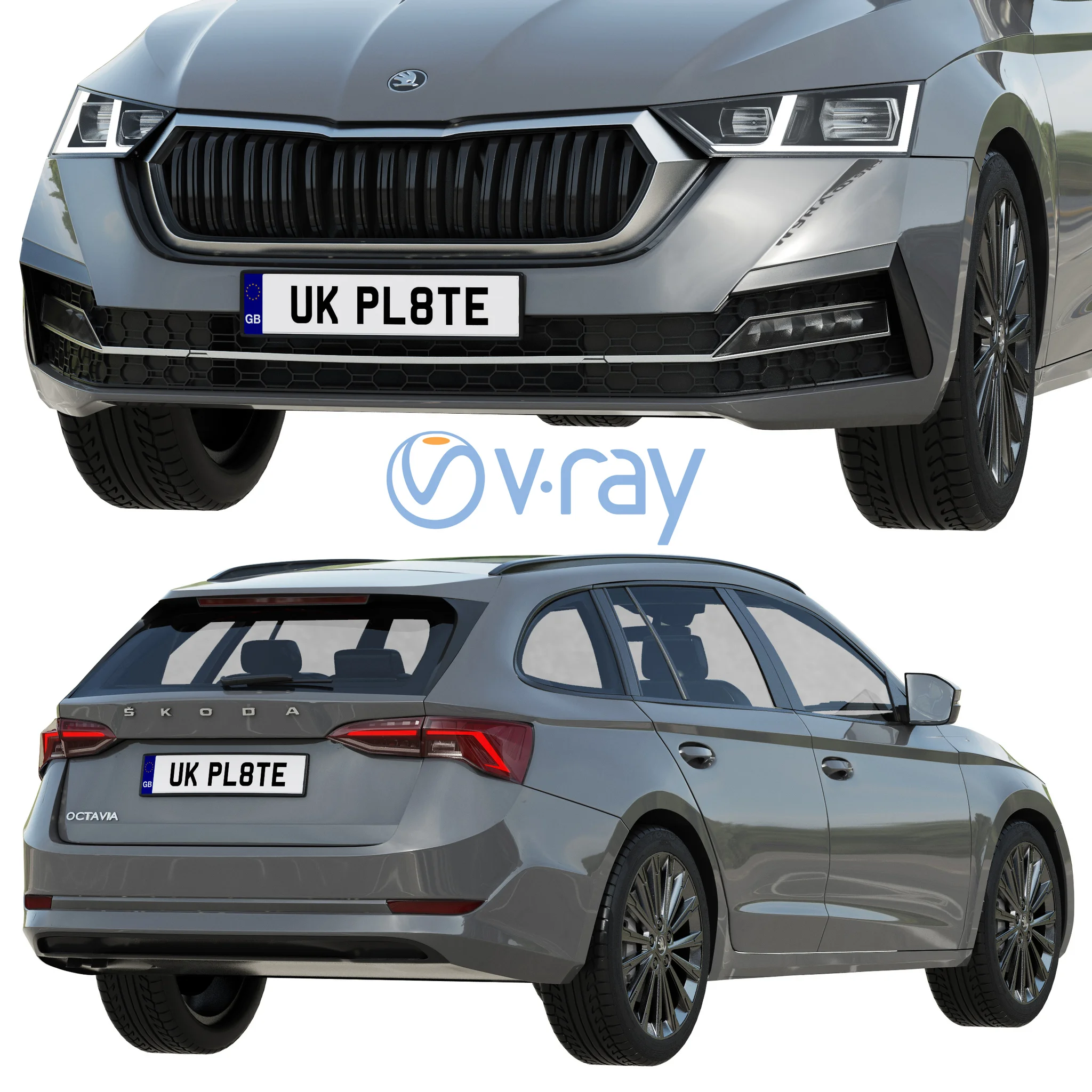 Skoda Octavia Combi, 3D model preview 5