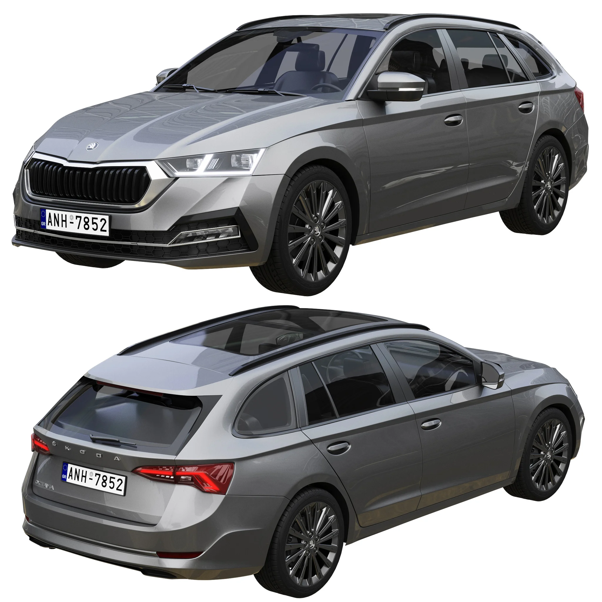 Skoda Octavia Combi, 3D model preview 7