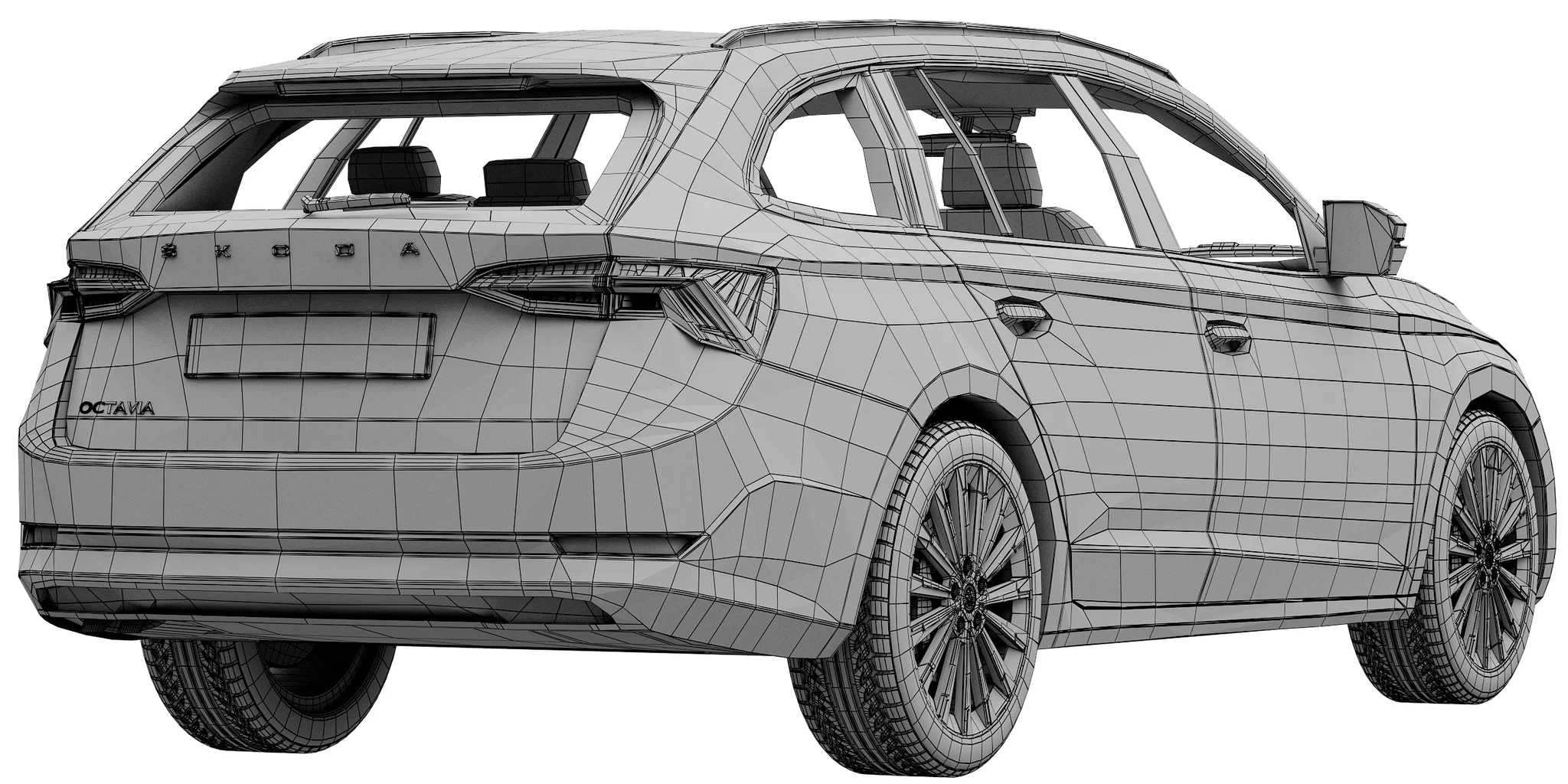 Skoda Octavia Combi, 3D model preview 8