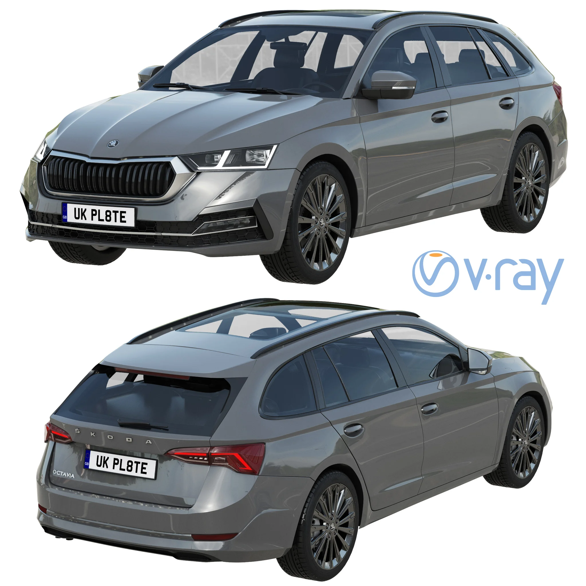 Skoda Octavia Combi, 3D model preview 14