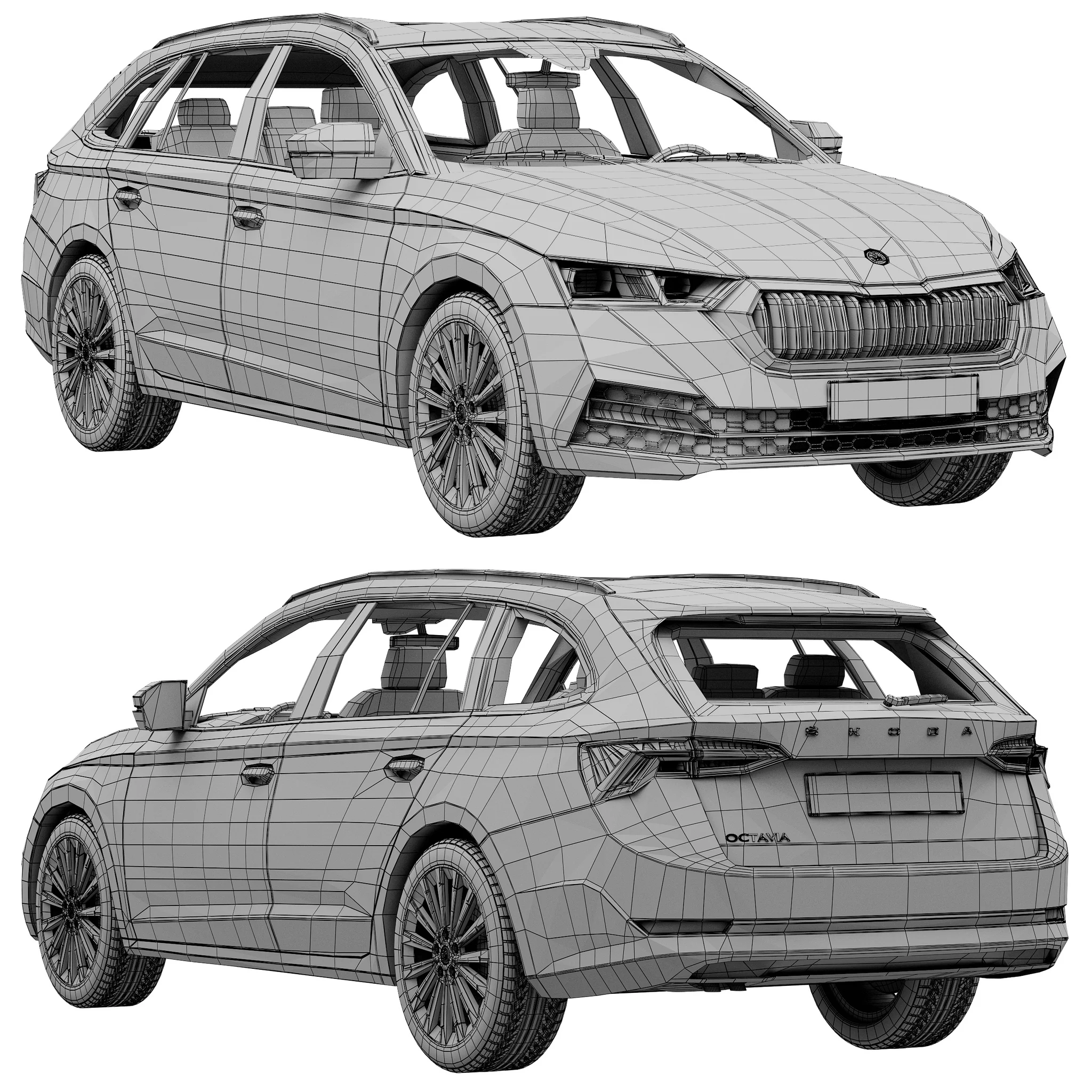 Skoda Octavia Combi, 3D model preview 18