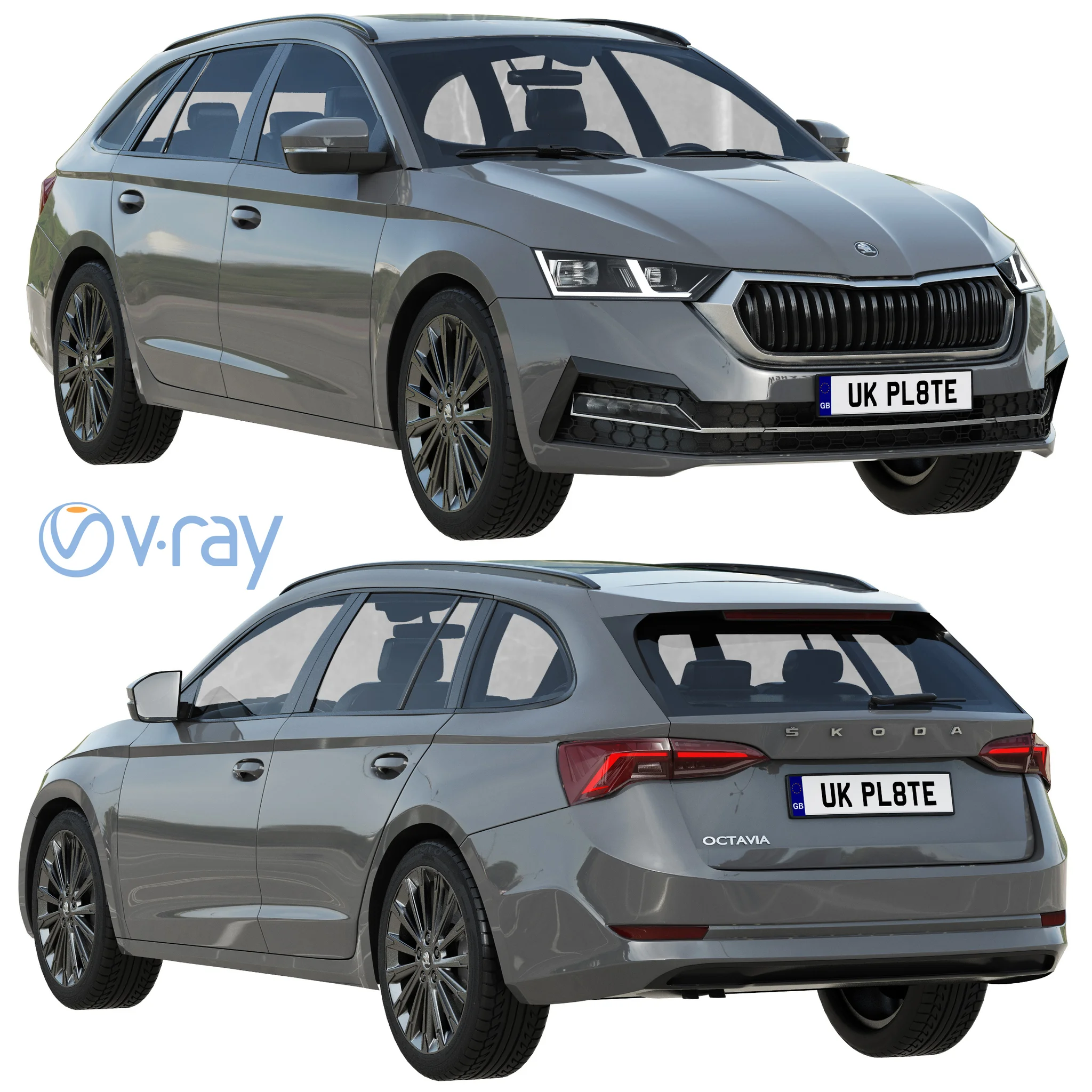 Skoda Octavia Combi, 3D model preview 20