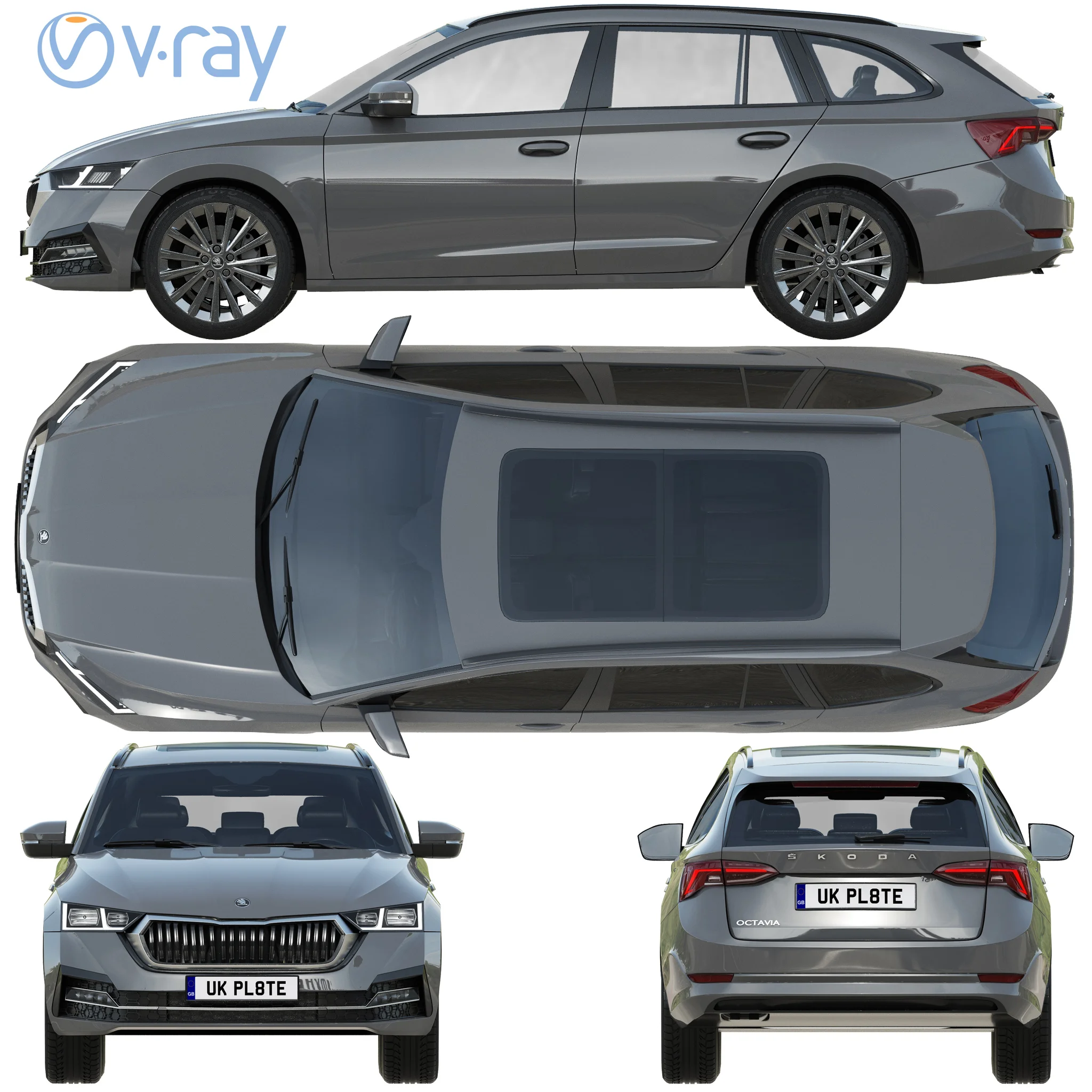 Skoda Octavia Combi, 3D model preview 30