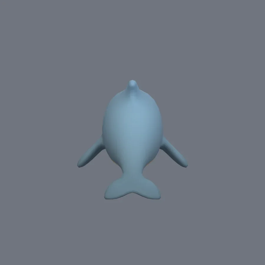 Stylized Animal Dolphin, 3D model preview 4