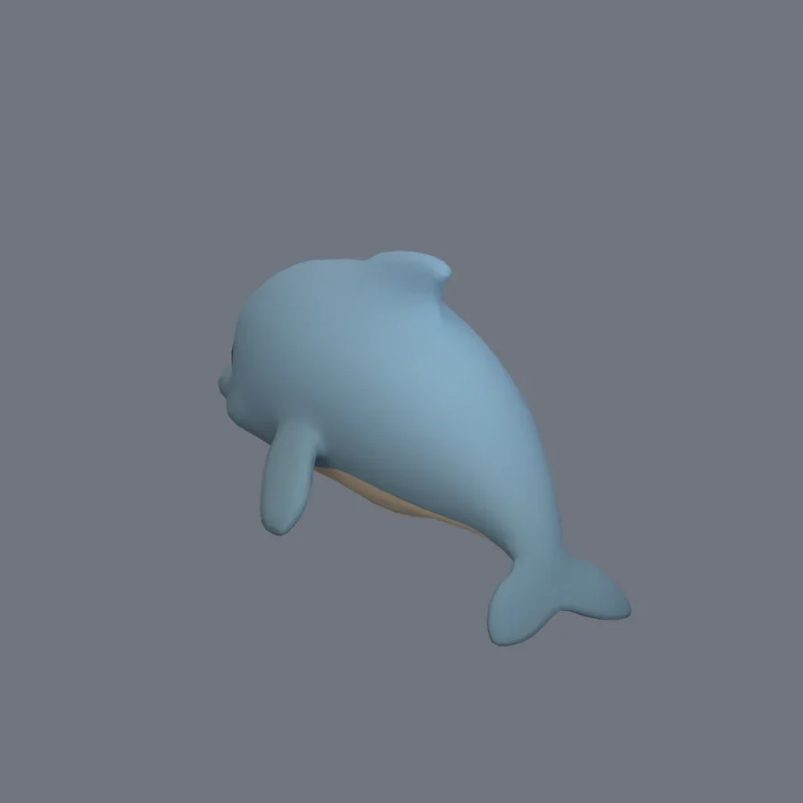 Stylized Animal Dolphin, 3D model preview 6