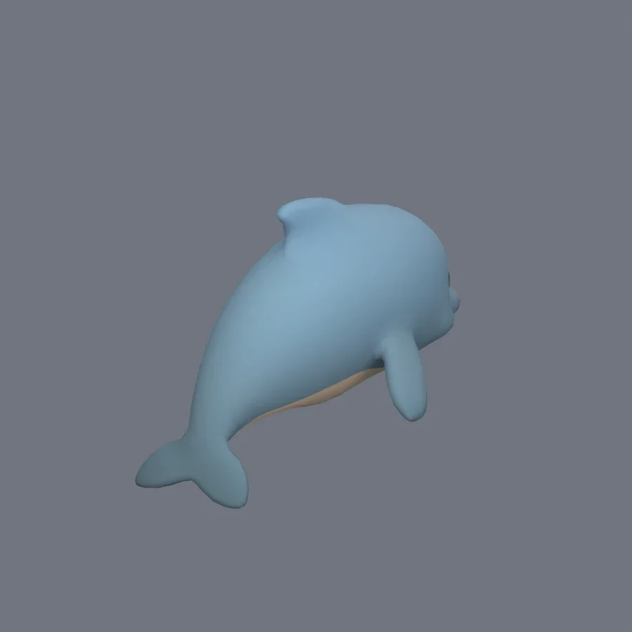 Stylized Animal Dolphin, 3D model preview 7