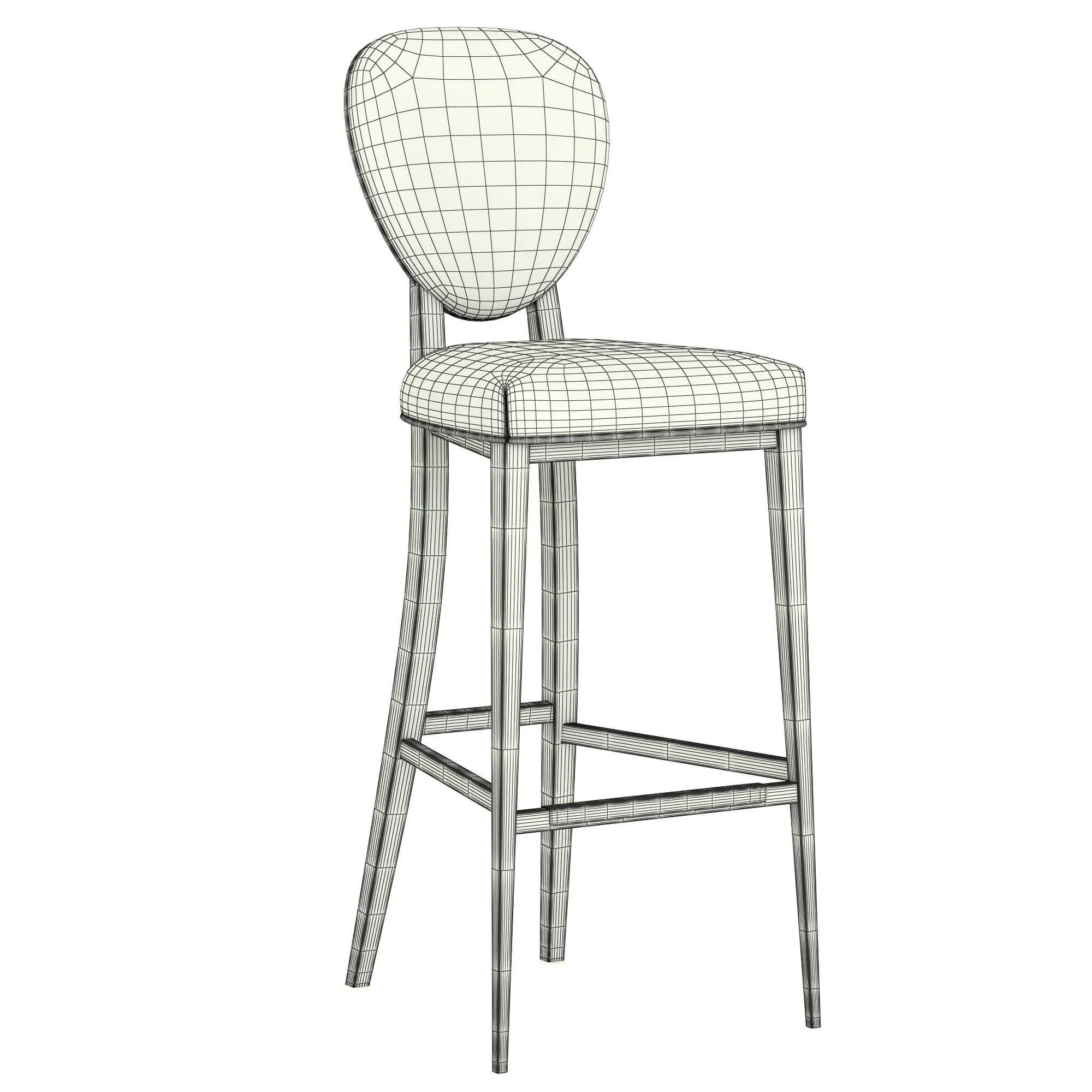 Montbel Bar Stool — 3D model preview 7