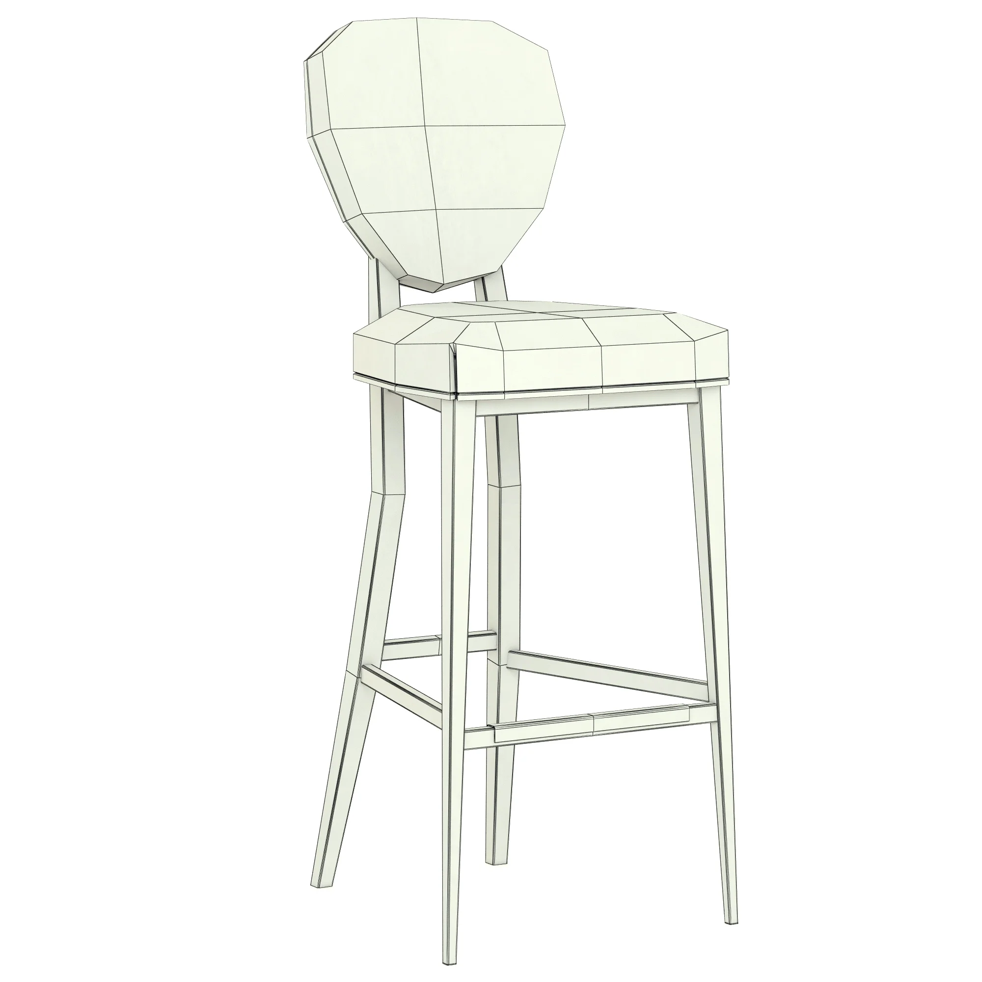 Montbel Bar Stool — 3D model preview 8