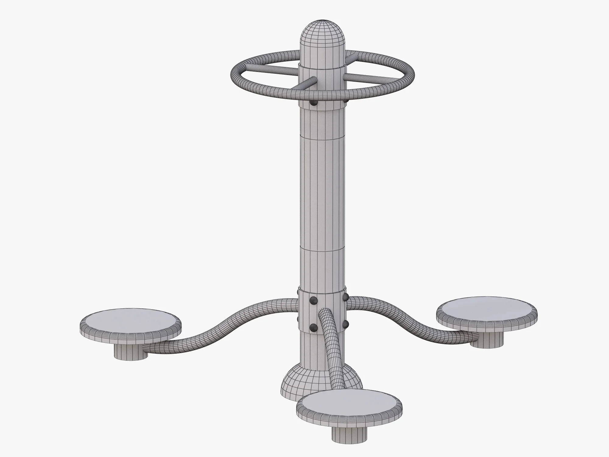 Outdoor Fitness Equipments Collection — 3D model preview 11