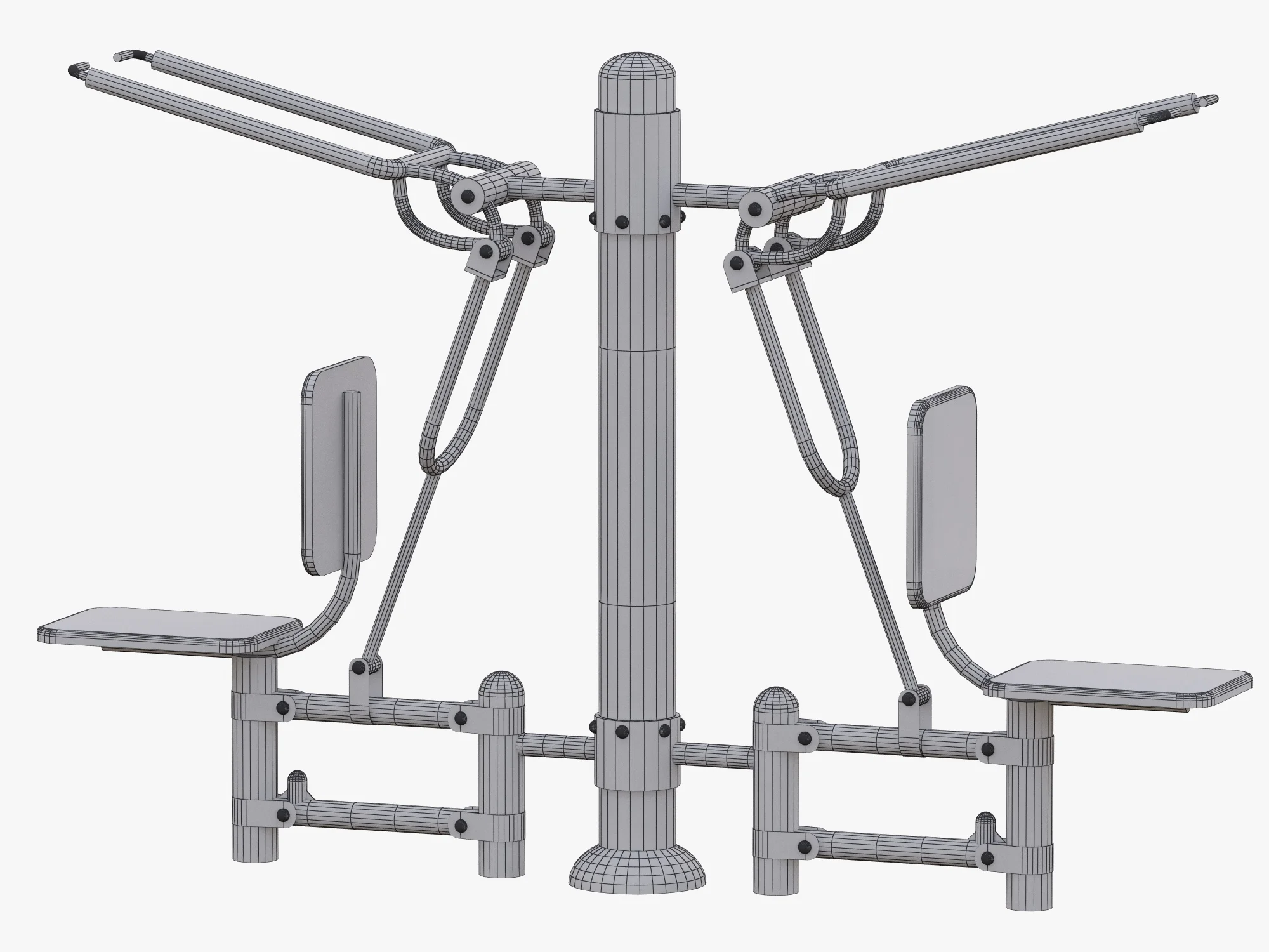 Outdoor Fitness Equipments Collection — 3D model preview 27