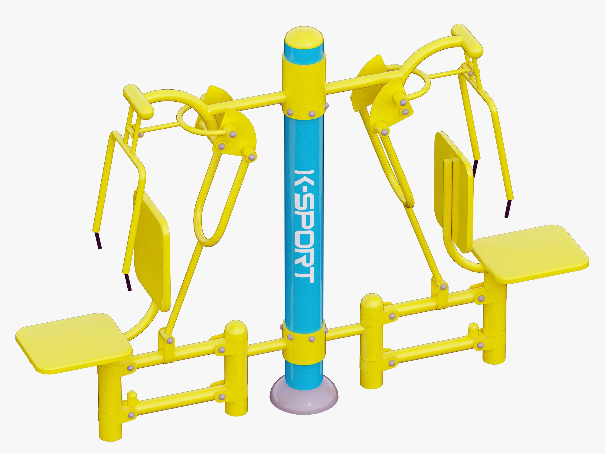Outdoor Fitness Equipments Collection — 3D model preview 34