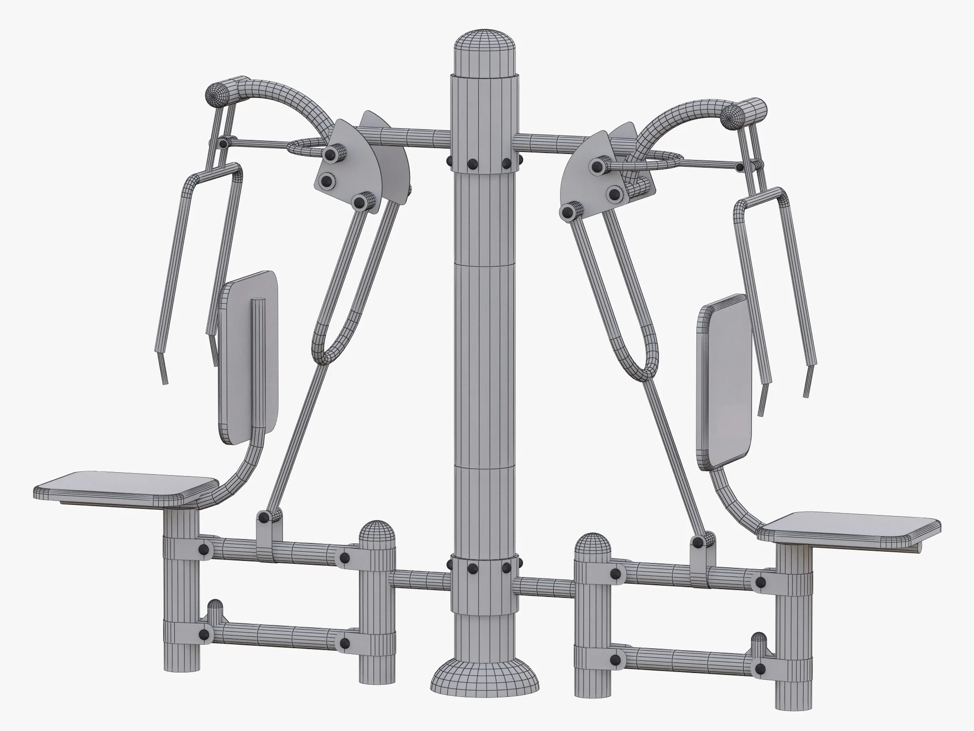 Outdoor Fitness Equipments Collection — 3D model preview 35