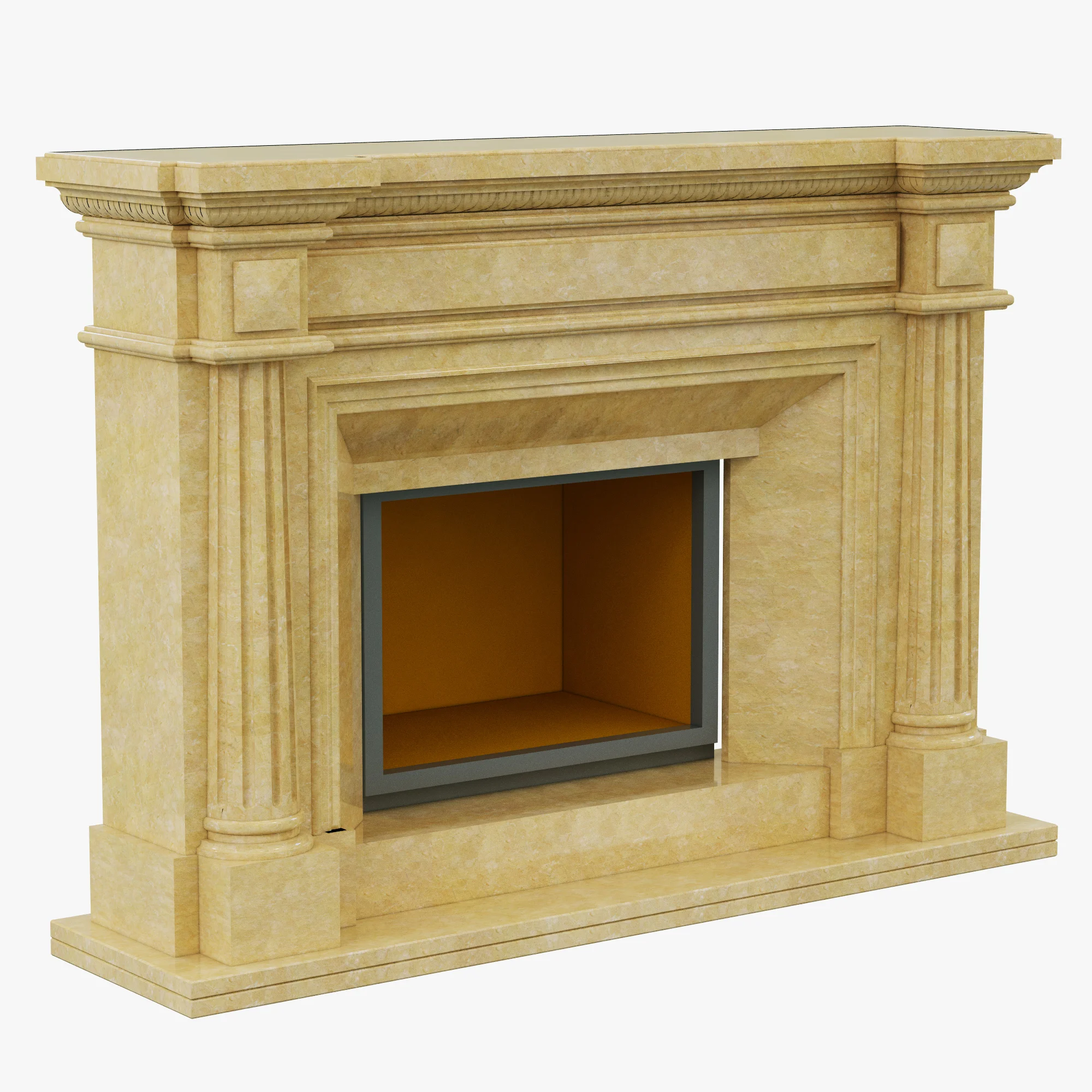 Marble Fireplace 13 — 3D model preview 1