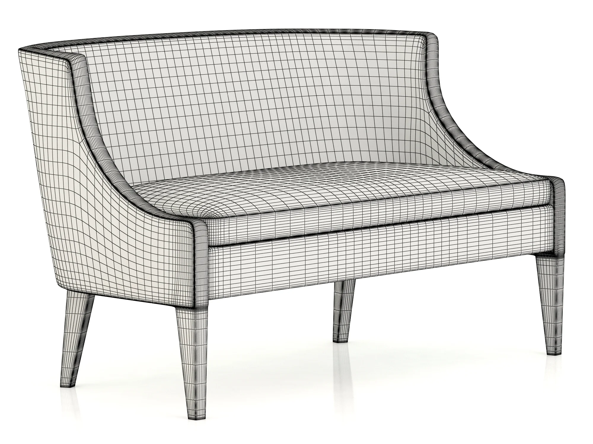 Koket Chignon Sofa — 3D model preview 3