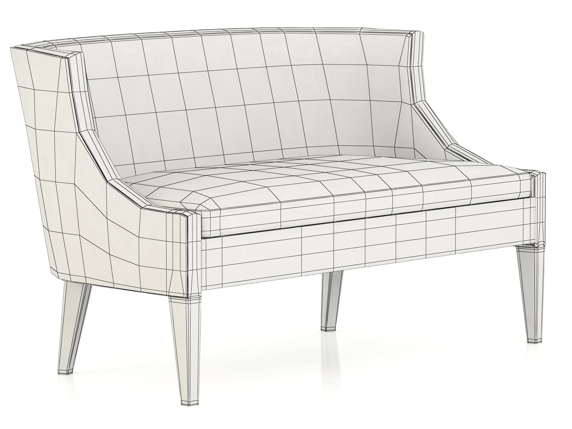 Koket Chignon Sofa — 3D model preview 4