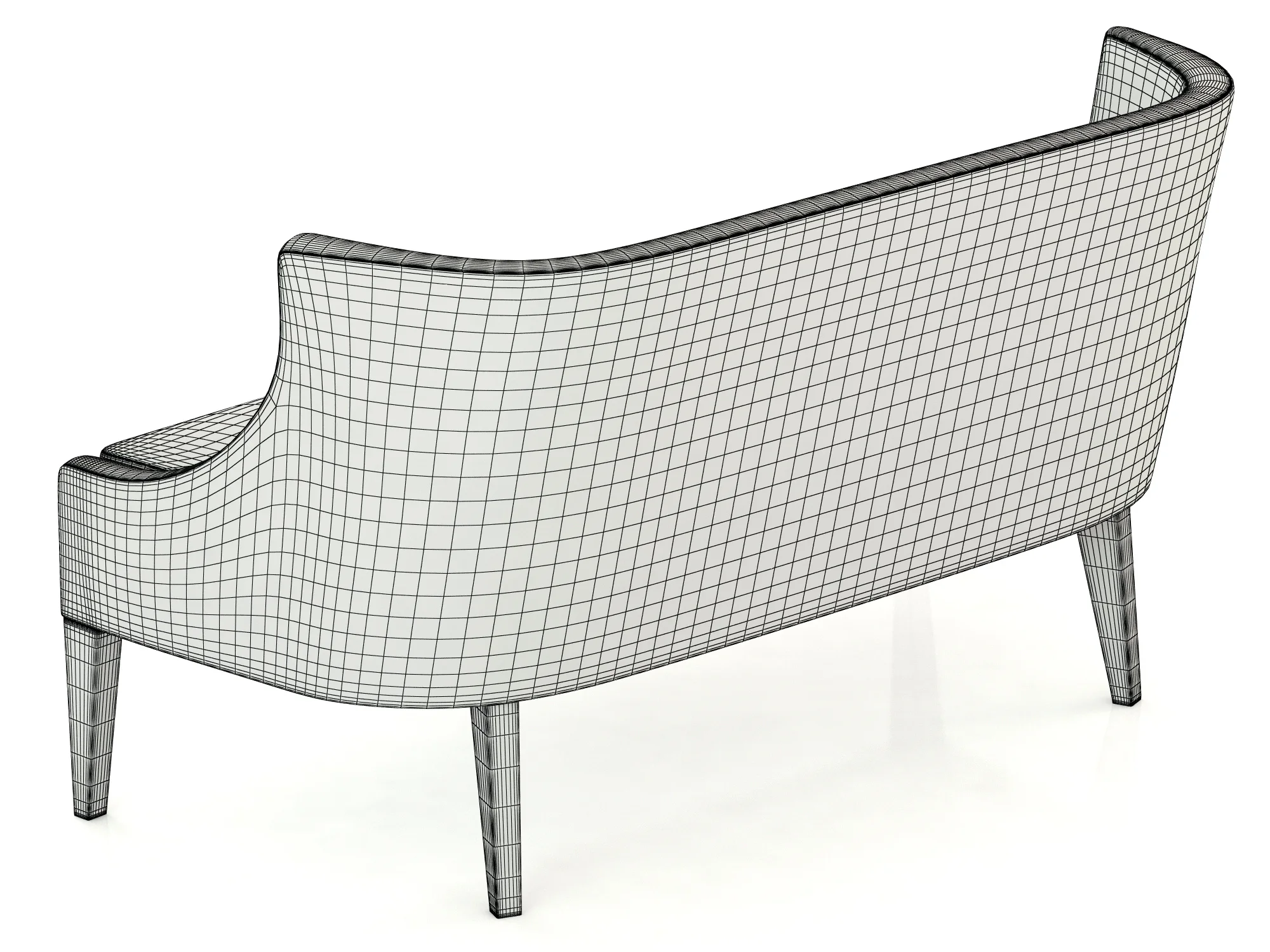 Koket Chignon Sofa — 3D model preview 9