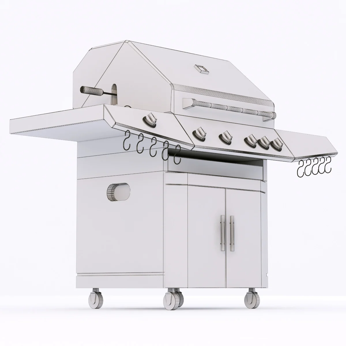 Gas Grill — 3D model preview 5
