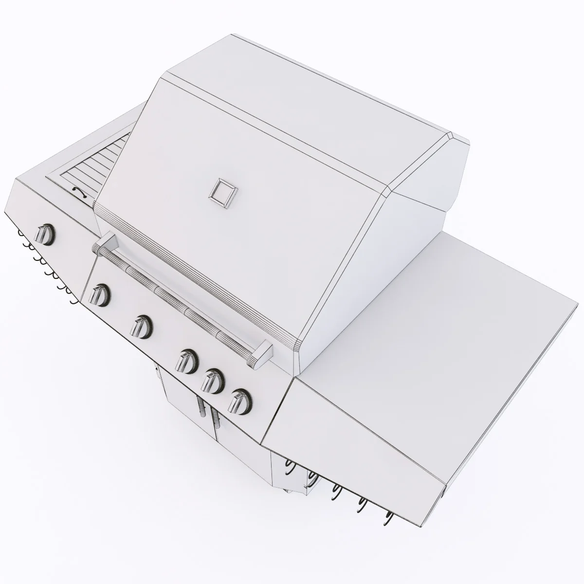 Gas Grill — 3D model preview 7