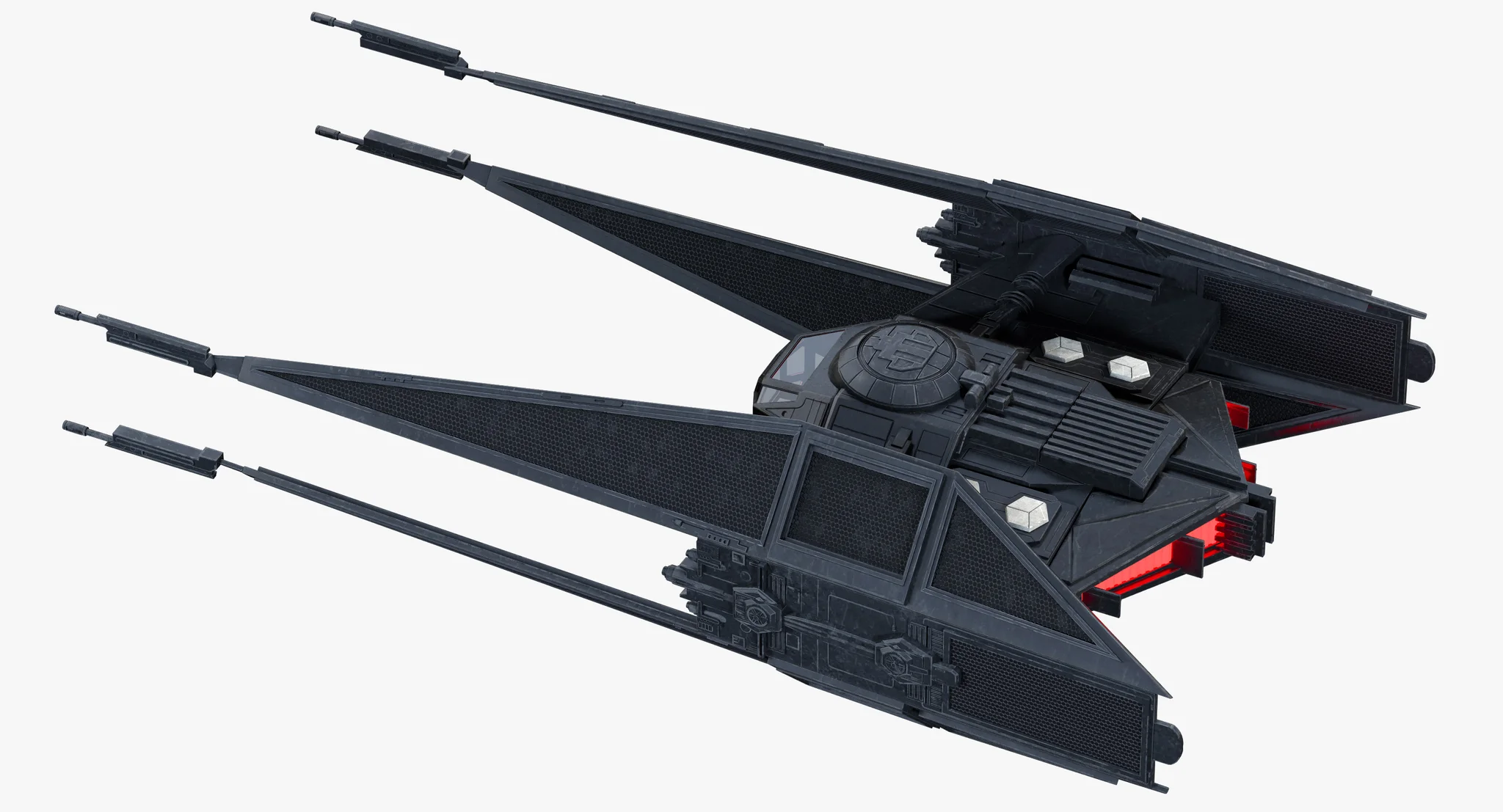 Kylo Ren'S TIE Silencer — 3D model preview 5