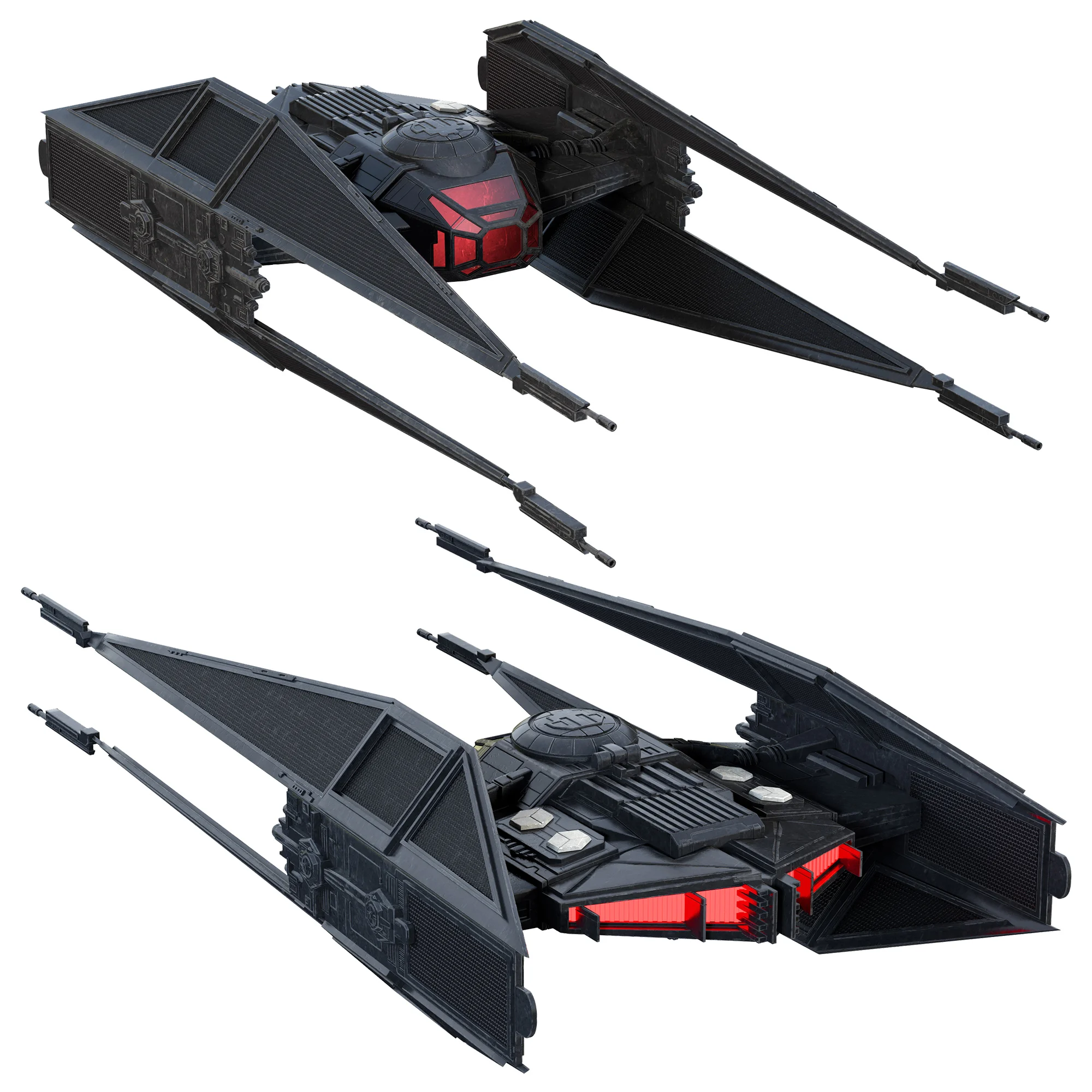 Kylo Ren'S TIE Silencer — 3D model preview 11