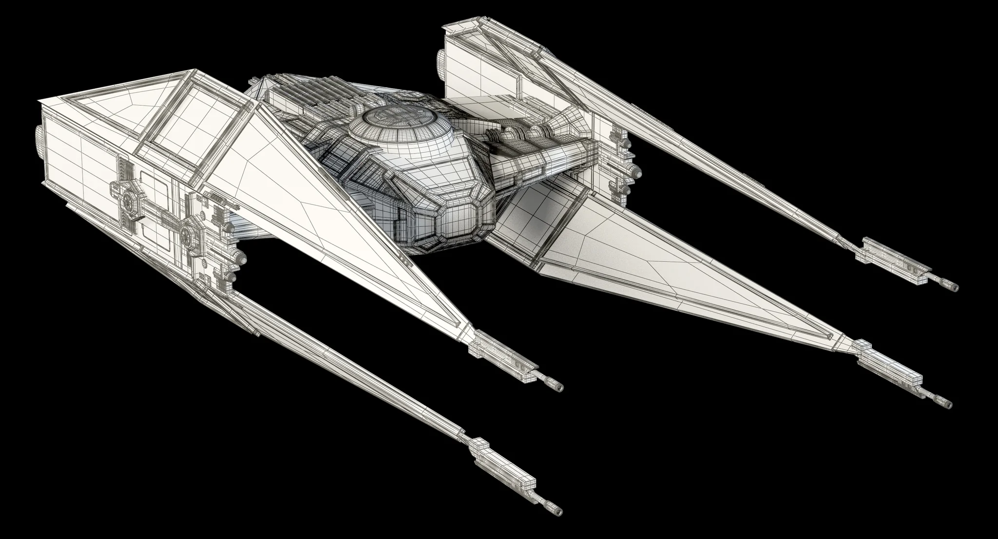 Kylo Ren'S TIE Silencer — 3D model preview 13