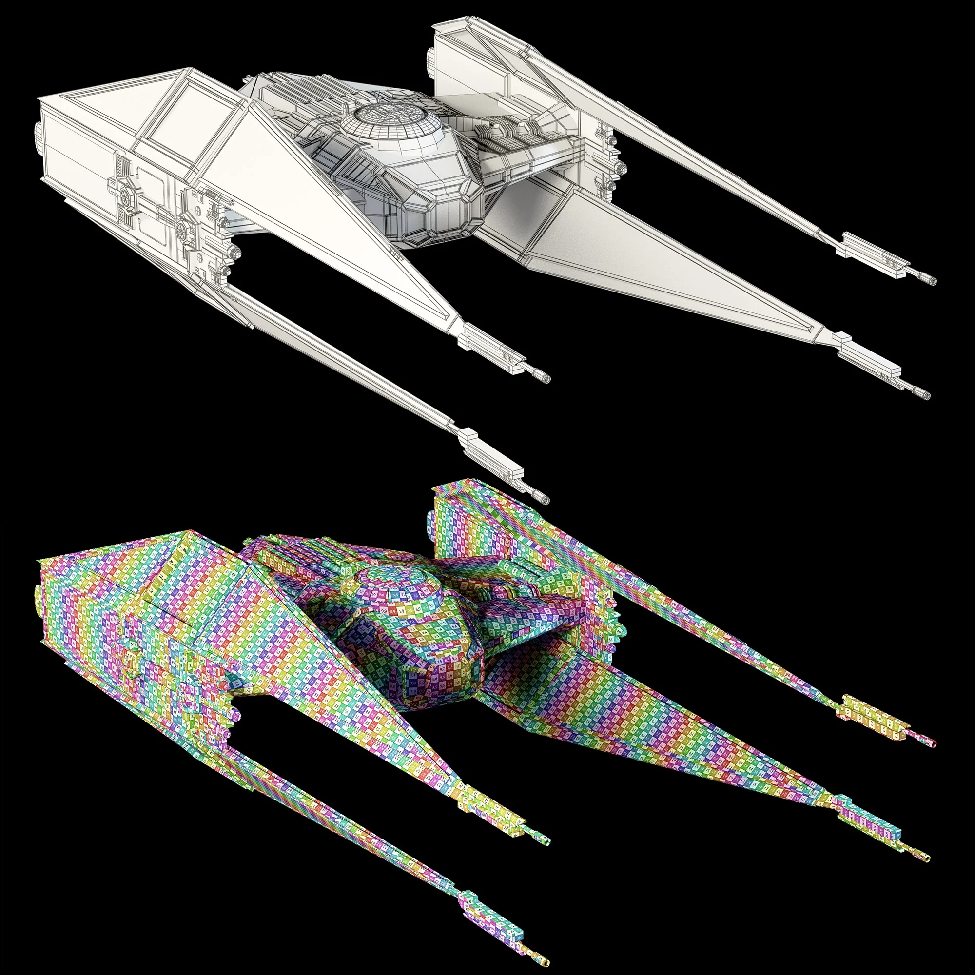 Kylo Ren'S TIE Silencer — 3D model preview 15