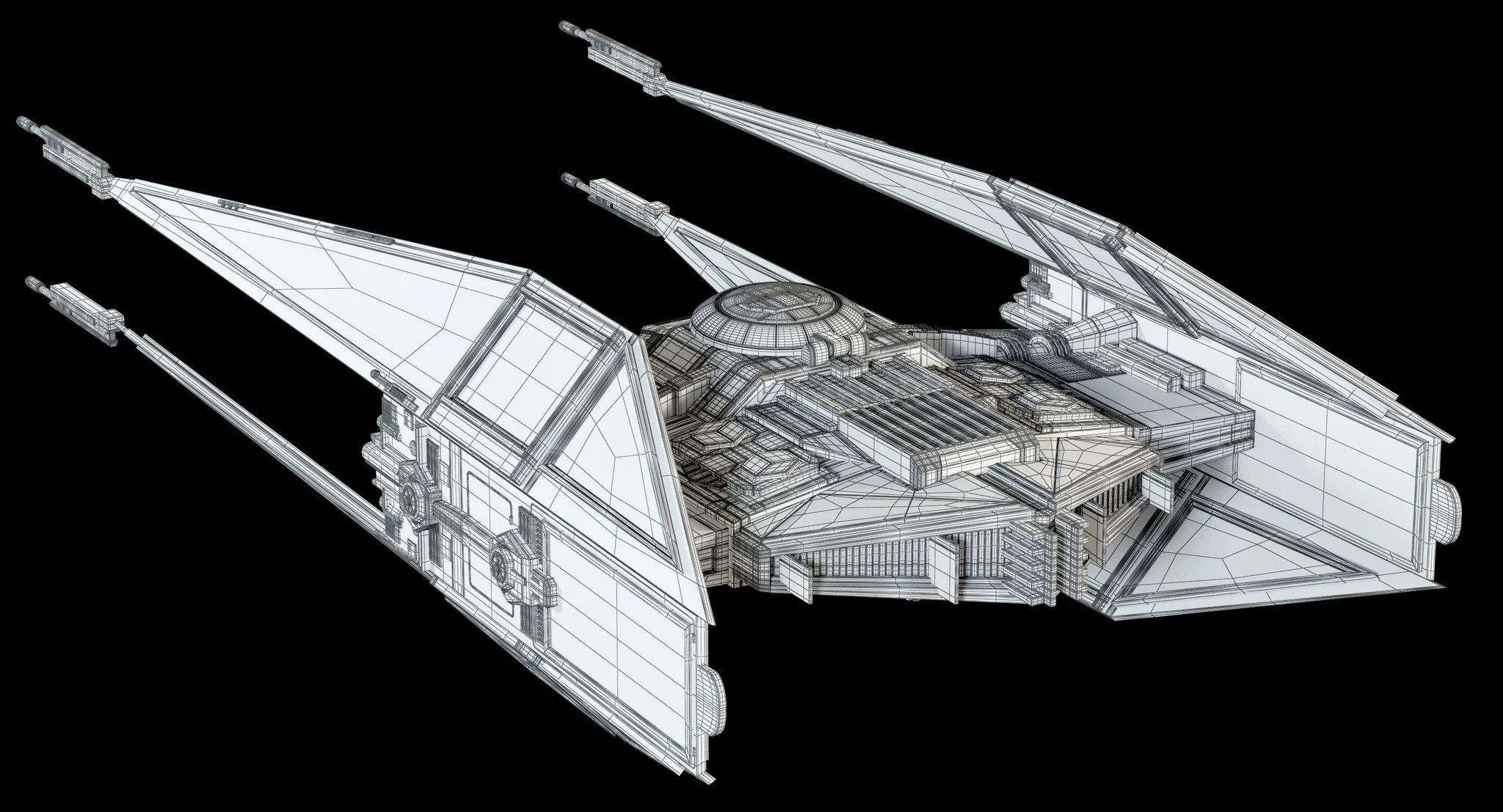 Kylo Ren'S TIE Silencer — 3D model preview 17