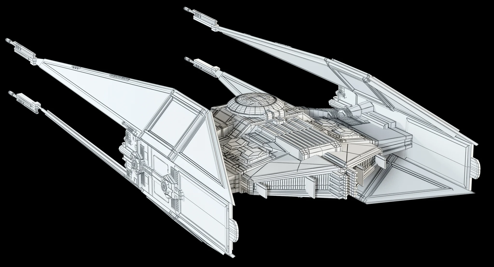Kylo Ren'S TIE Silencer — 3D model preview 18