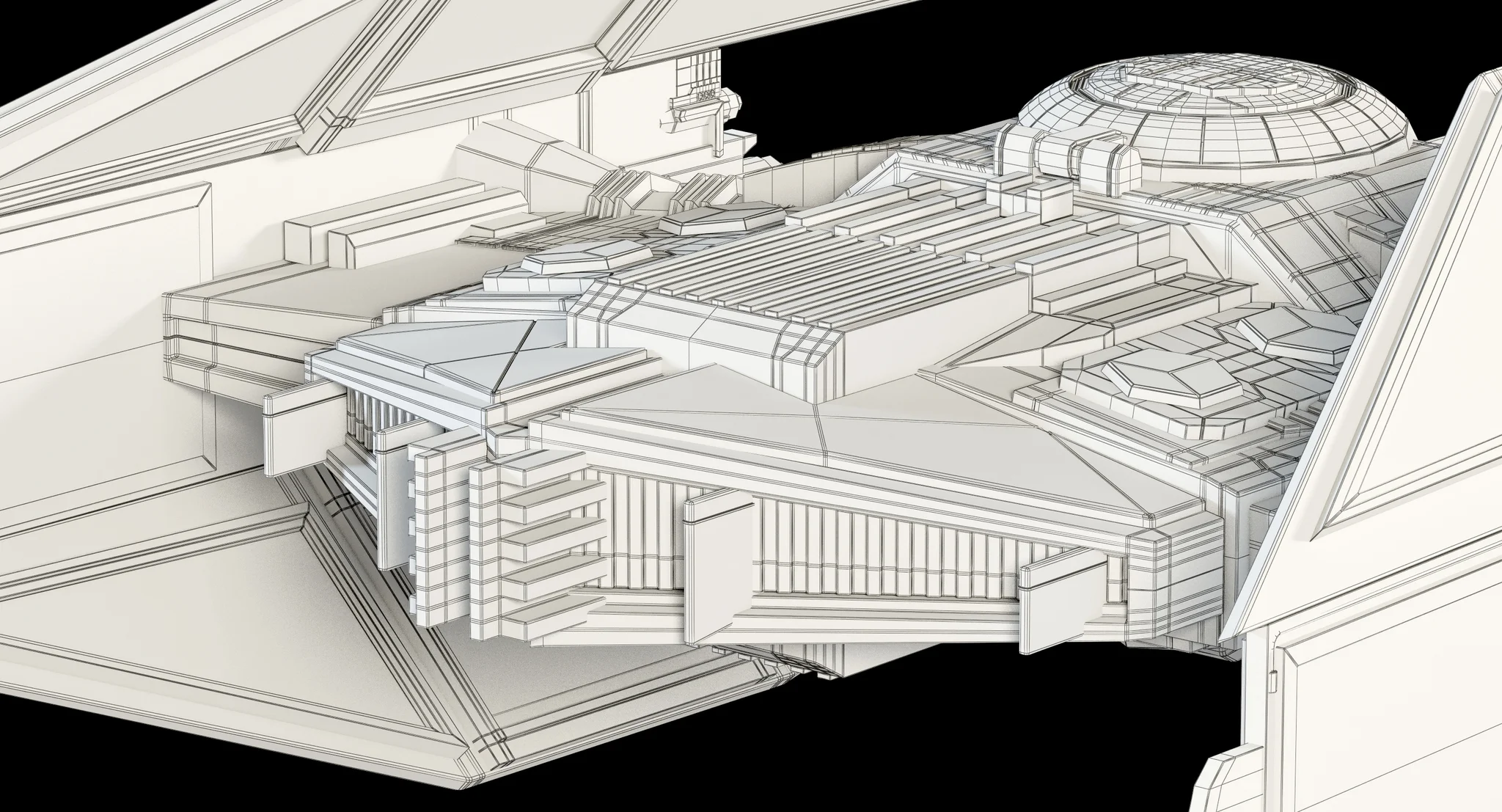 Kylo Ren'S TIE Silencer — 3D model preview 24