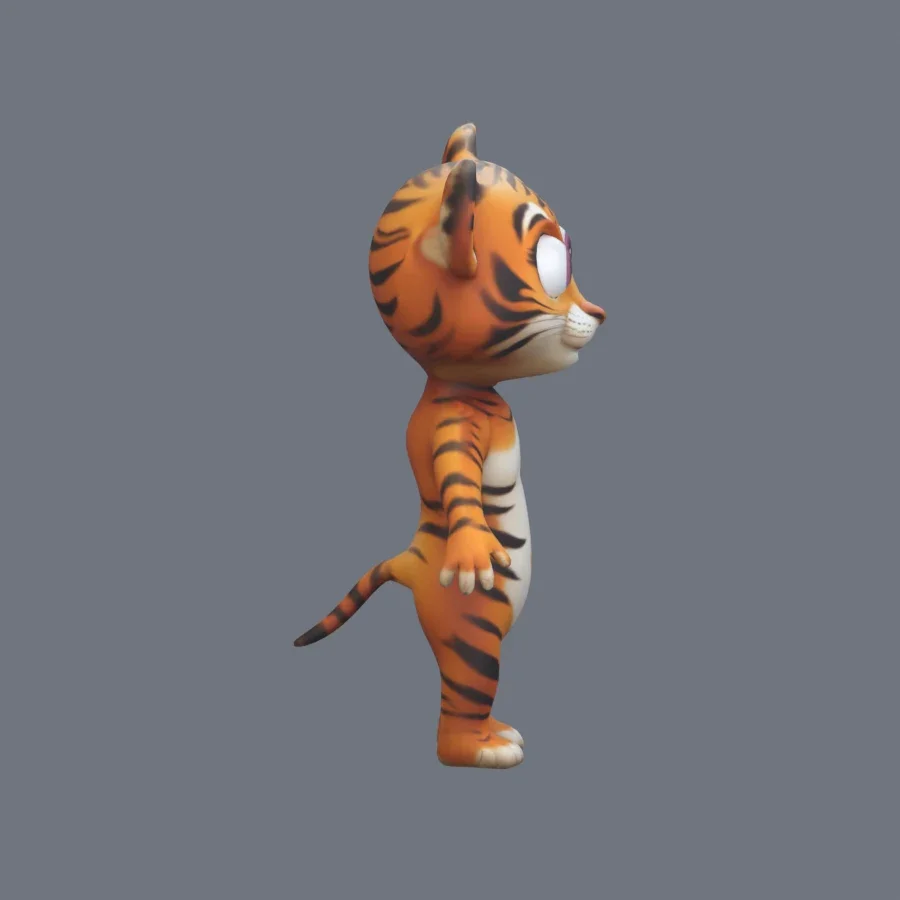 Anthro Tiger G Rigged, 3D model preview 5