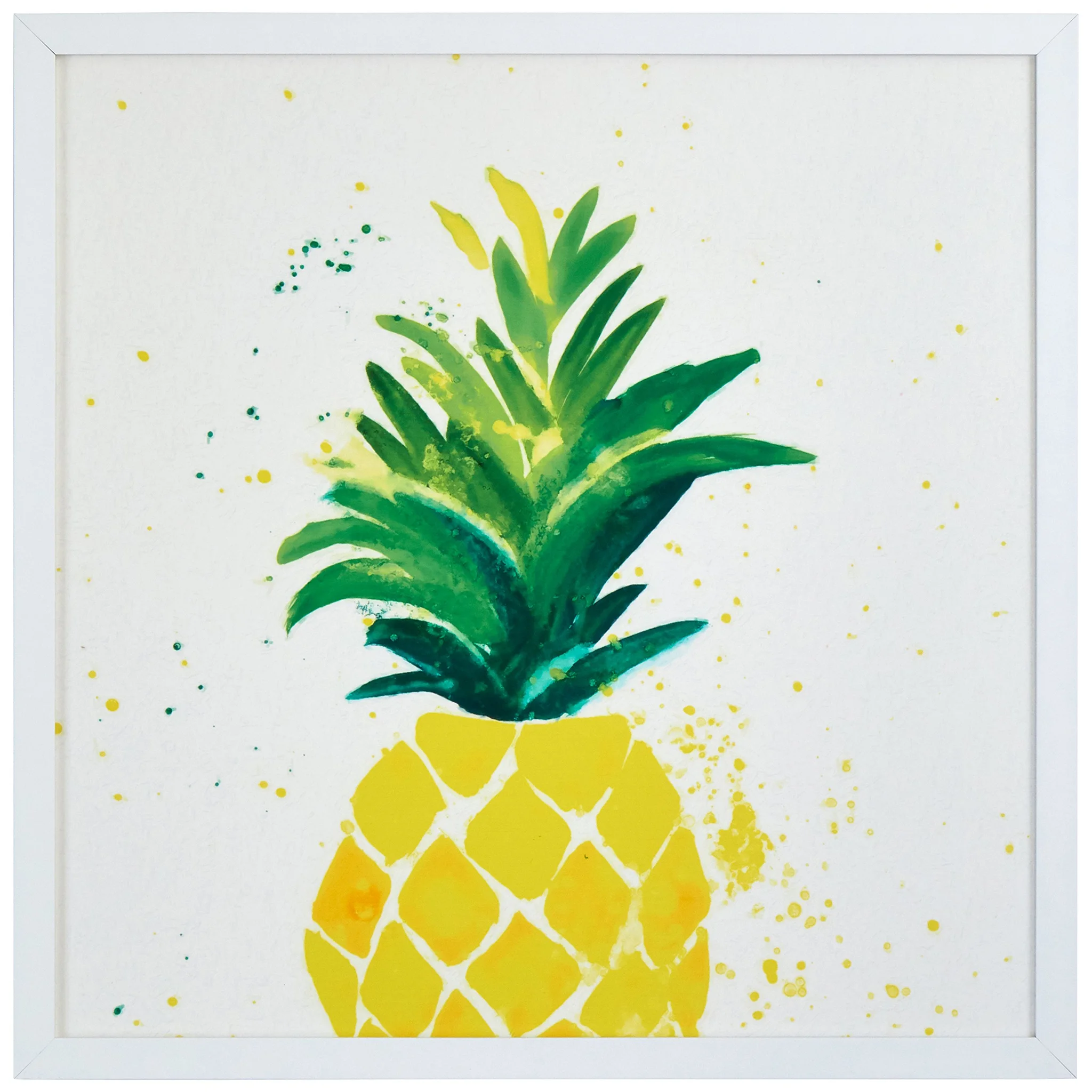 Watercolor Pineapple Framed Wall Art Print